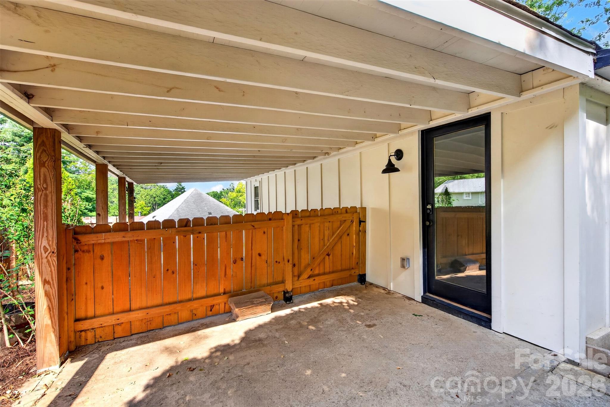Backdoor Covered porch and Carport - 39 Wyatt Street, Asheville