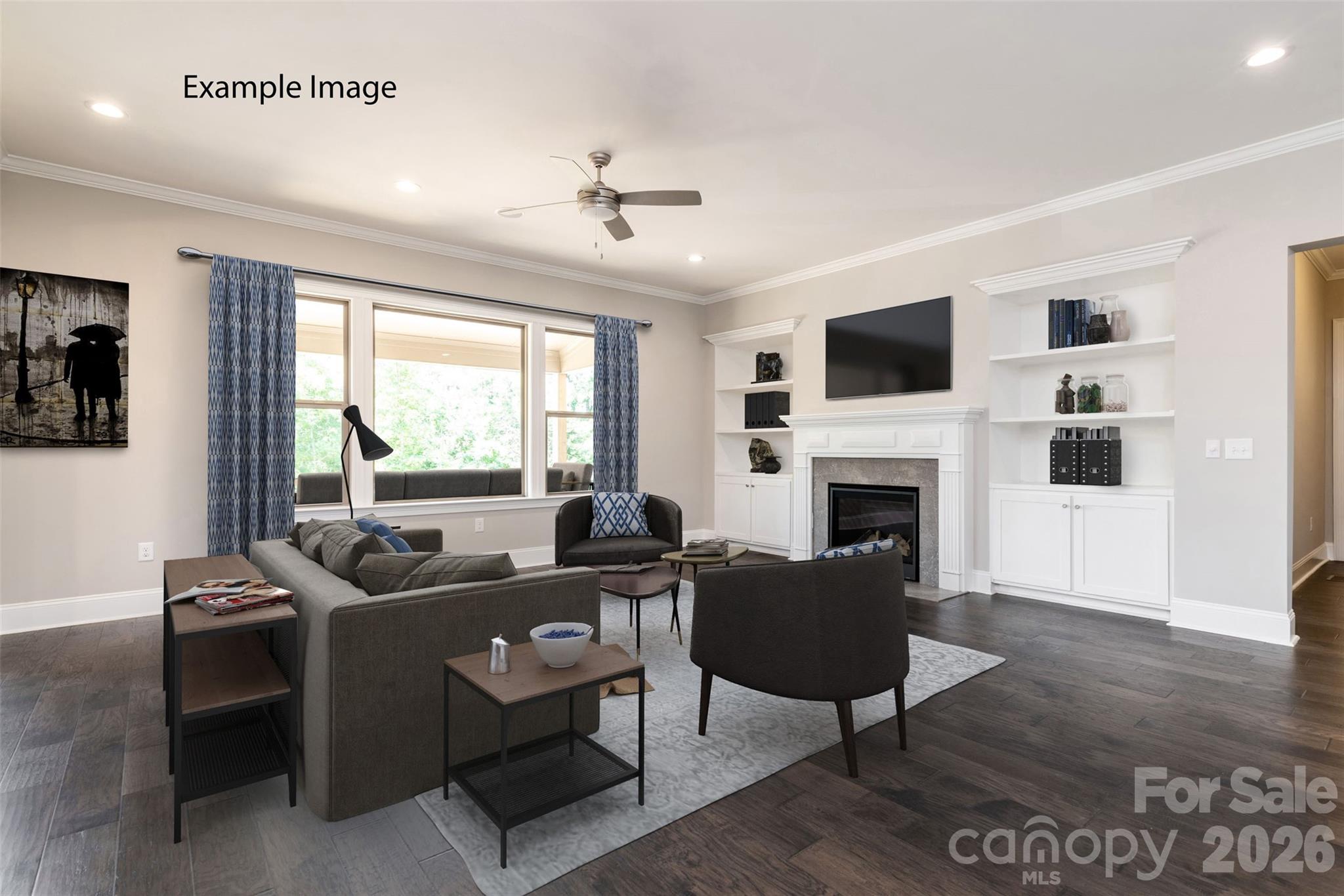 Example Photo - Family Room *Virtually Staged* - 10914 Tyler Brook Lane, Mint Hill