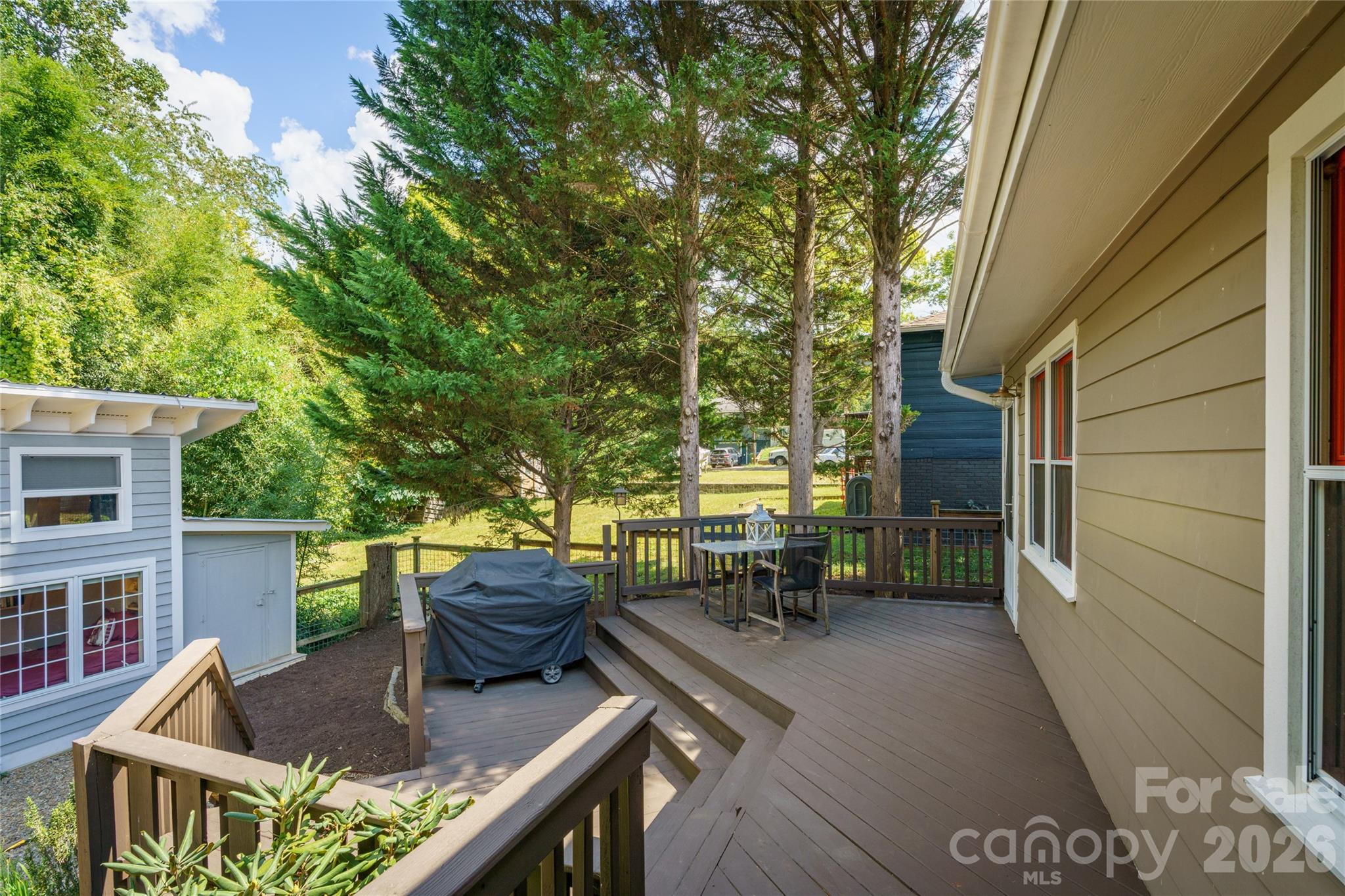 Imagine the barbecues and parties on this wonderful deck - 101 Olney Road, Asheville