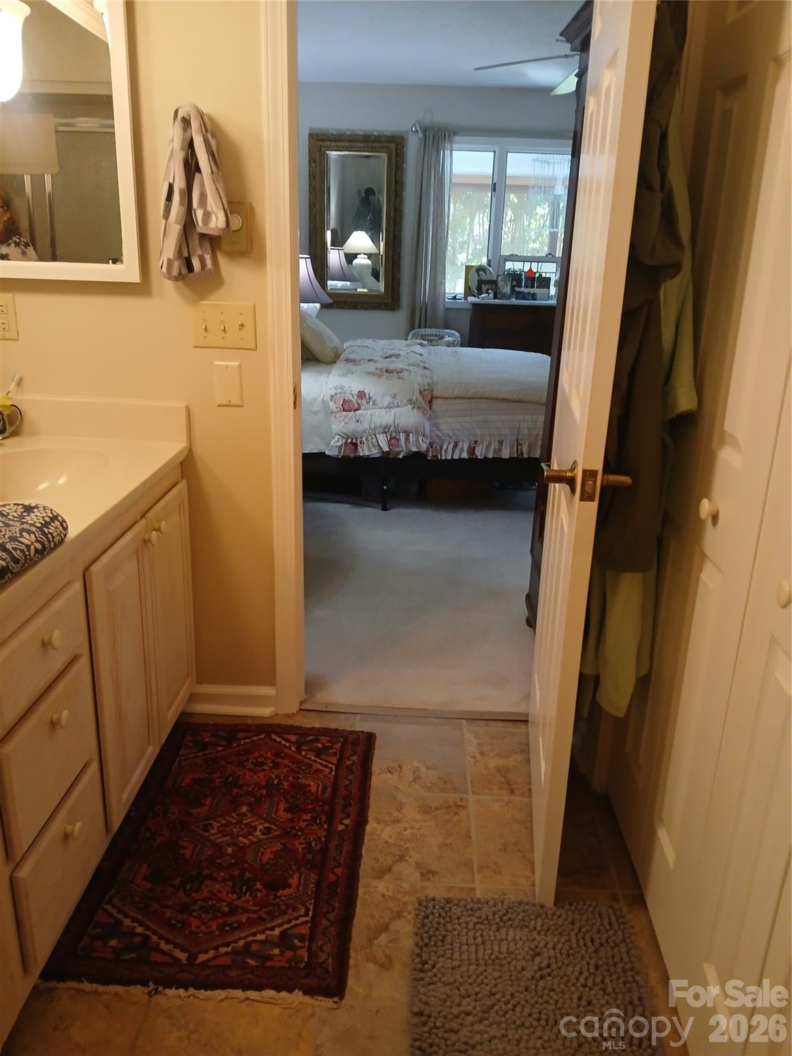 View from primary bath to bdrm. - 304 red oak Drive, Hendersonville