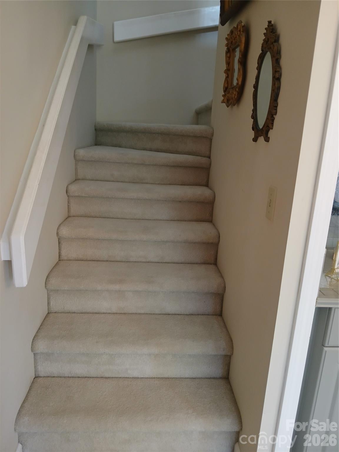 Stairs to loft - 304 red oak Drive, Hendersonville