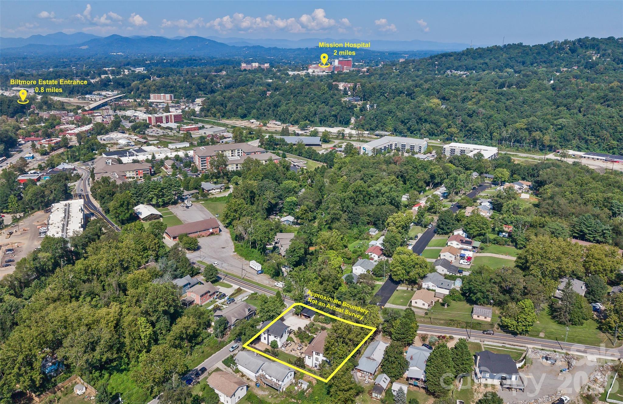 Aerial - 293 Fairview Road, Asheville