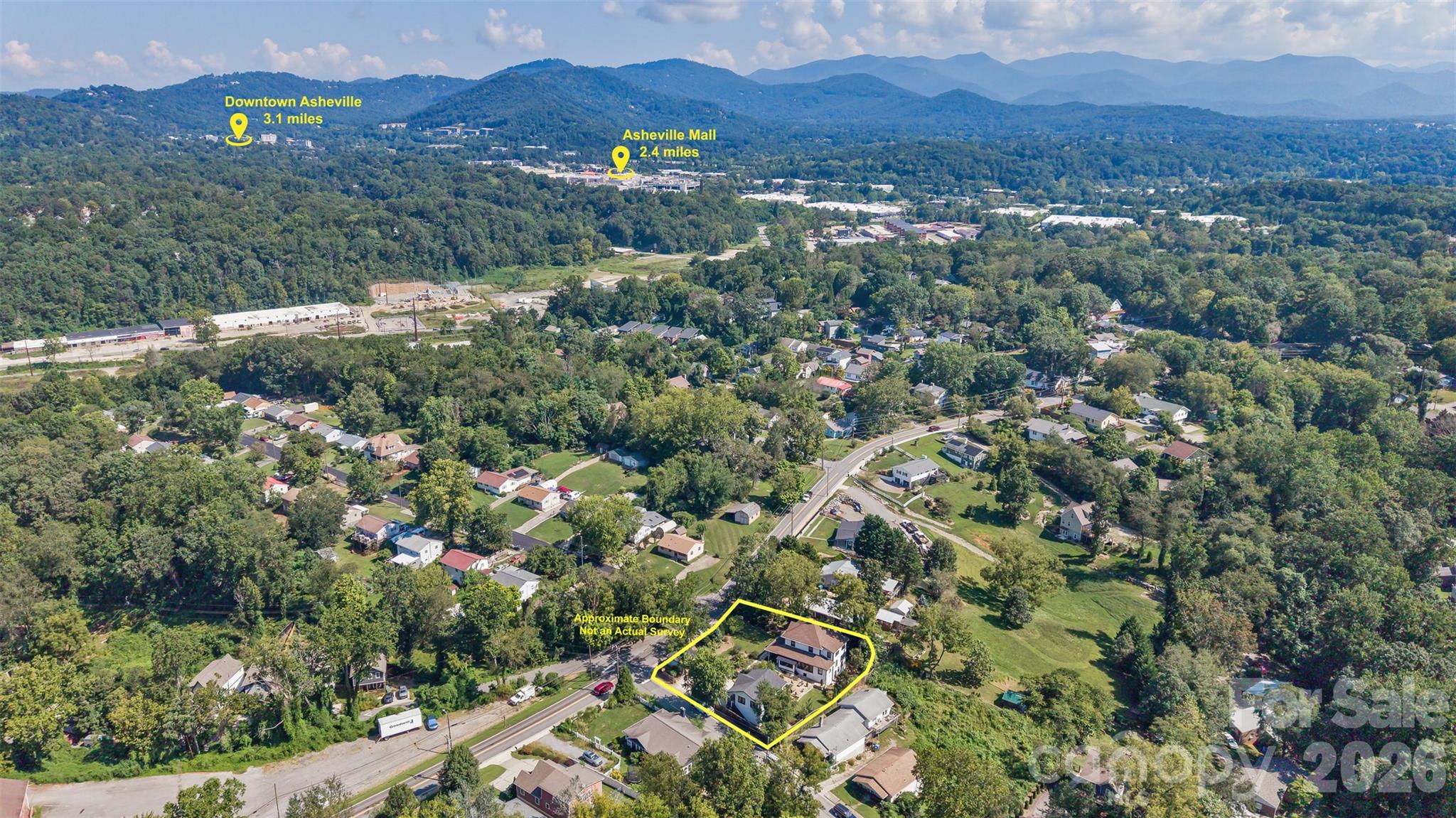 Aerial - 293 Fairview Road, Asheville