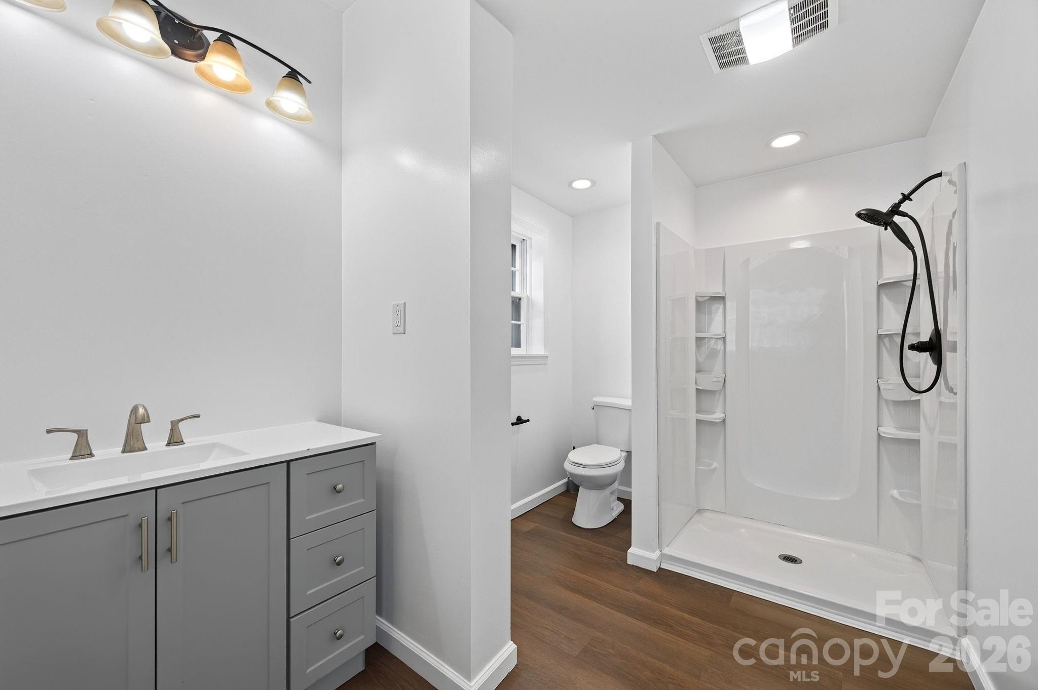 Lower level bathroom recently redone in 2024 - 2 Independence Boulevard, Asheville
