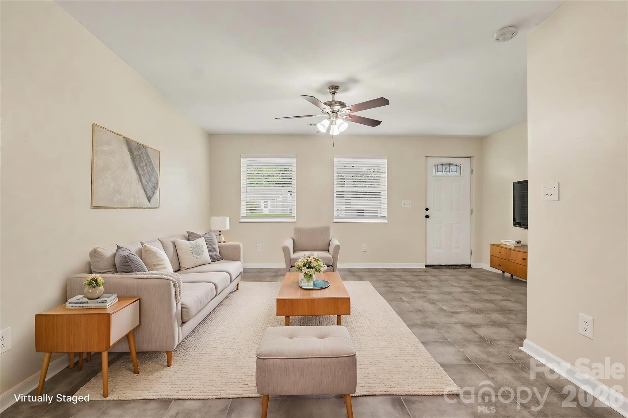 Living Room *virtually staged* - 1352 Steed Street, Rock Hill