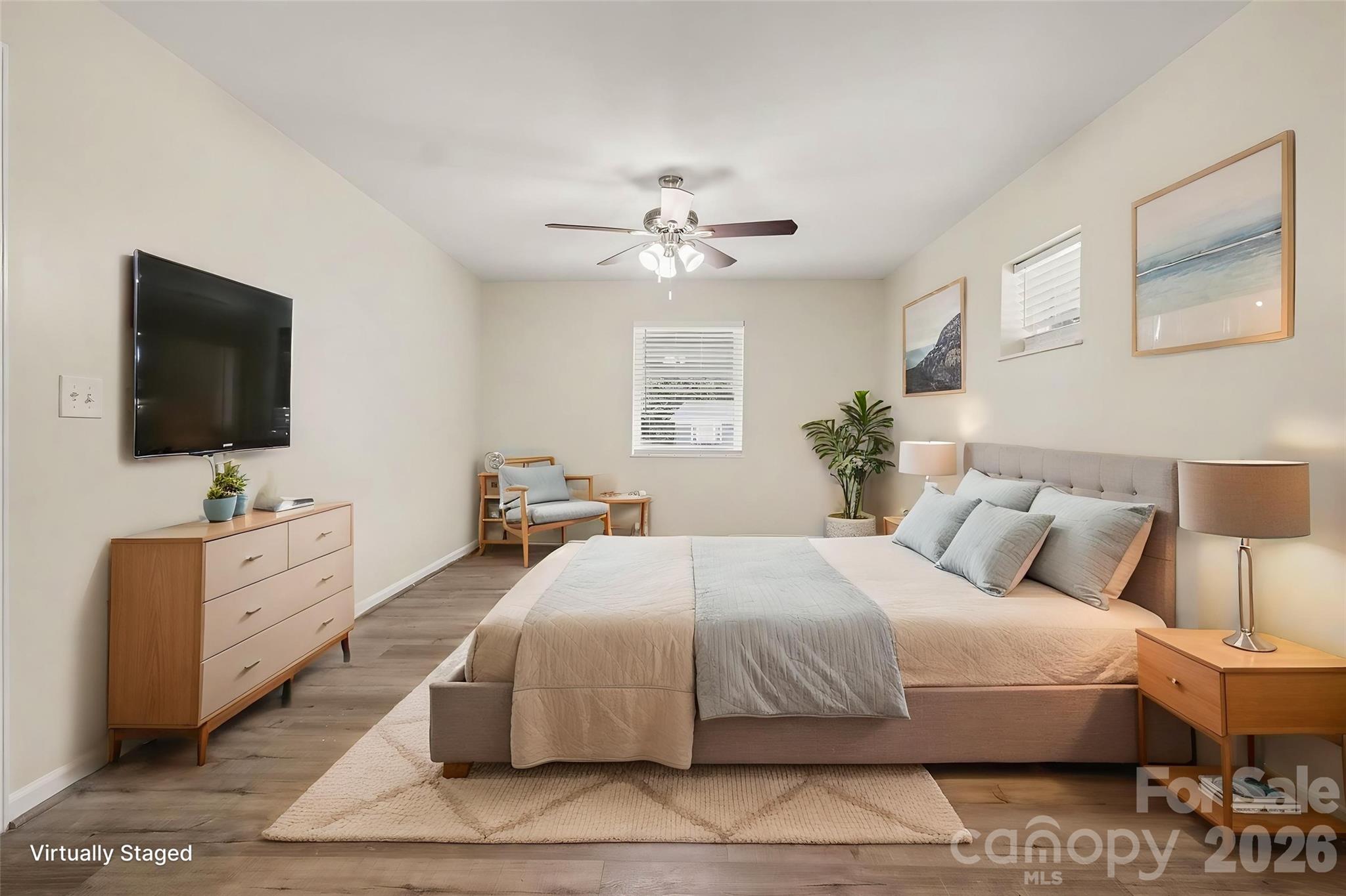 Primary Bedroom *virtually staged* - 1352 Steed Street, Rock Hill