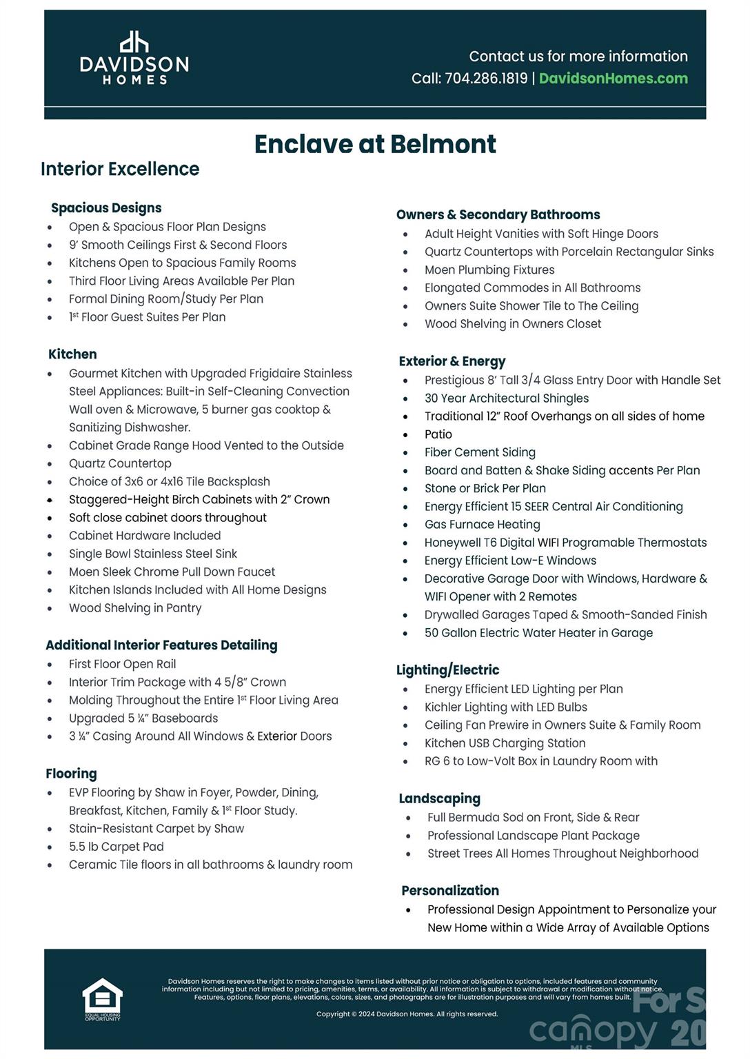 Included features (see attached upgrades list) - 2919 Audubon Ridge Drive, Belmont