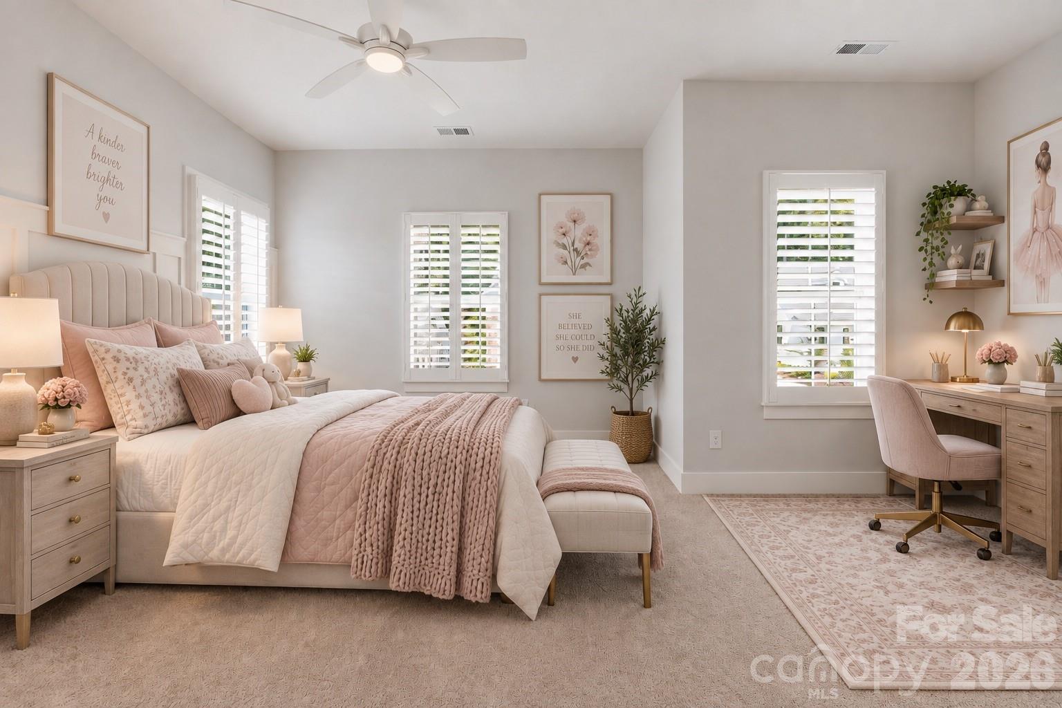secondary bedroom 1 -virtually staged - 6083 Holden Court, Fort Mill