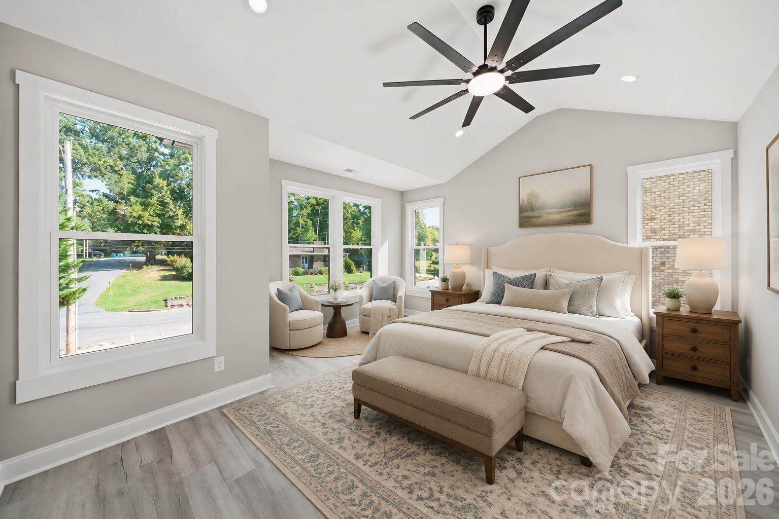 Oversized Primary BedroomAmazing natural light. Virtually staged furniture - 1445 Kingsley Drive, Albemarle