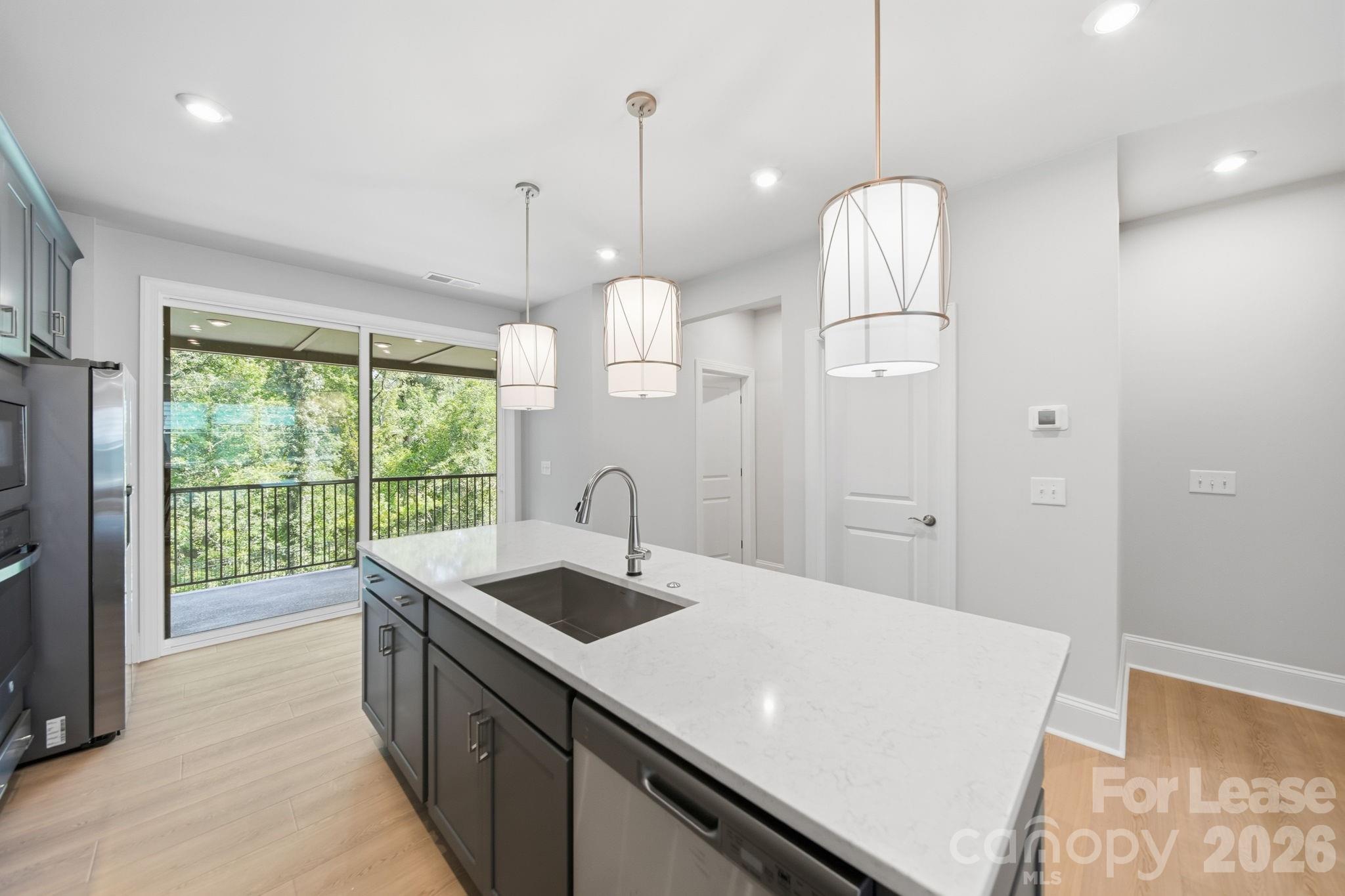 Kitchen with Balcony - 236 Old Town Village Road, Waxhaw