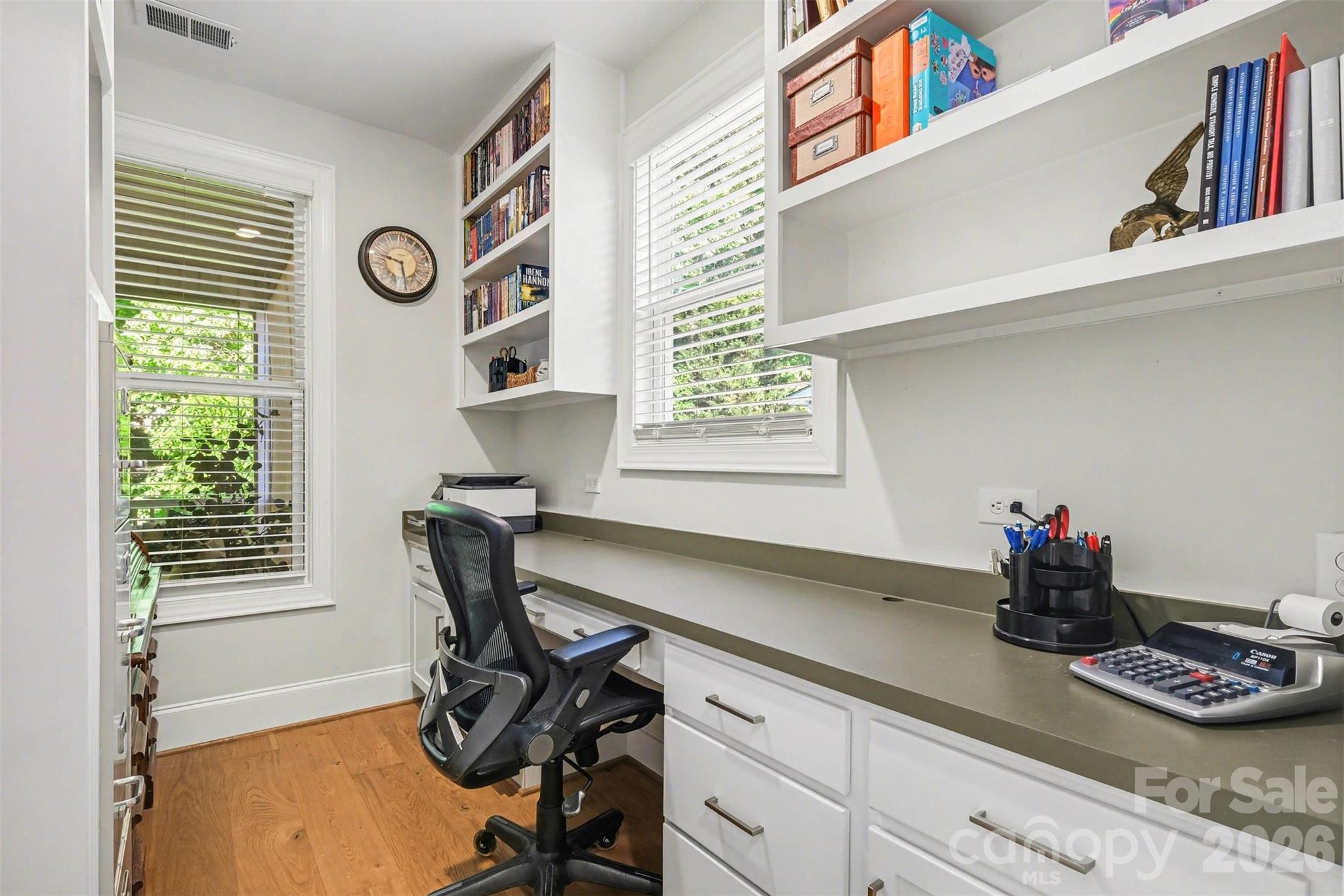 With a view like this, the private office won't leave you feeling stuck in a dull room! Plenty of space for work and storage! - 3743 Keyworth Way, Indian Land