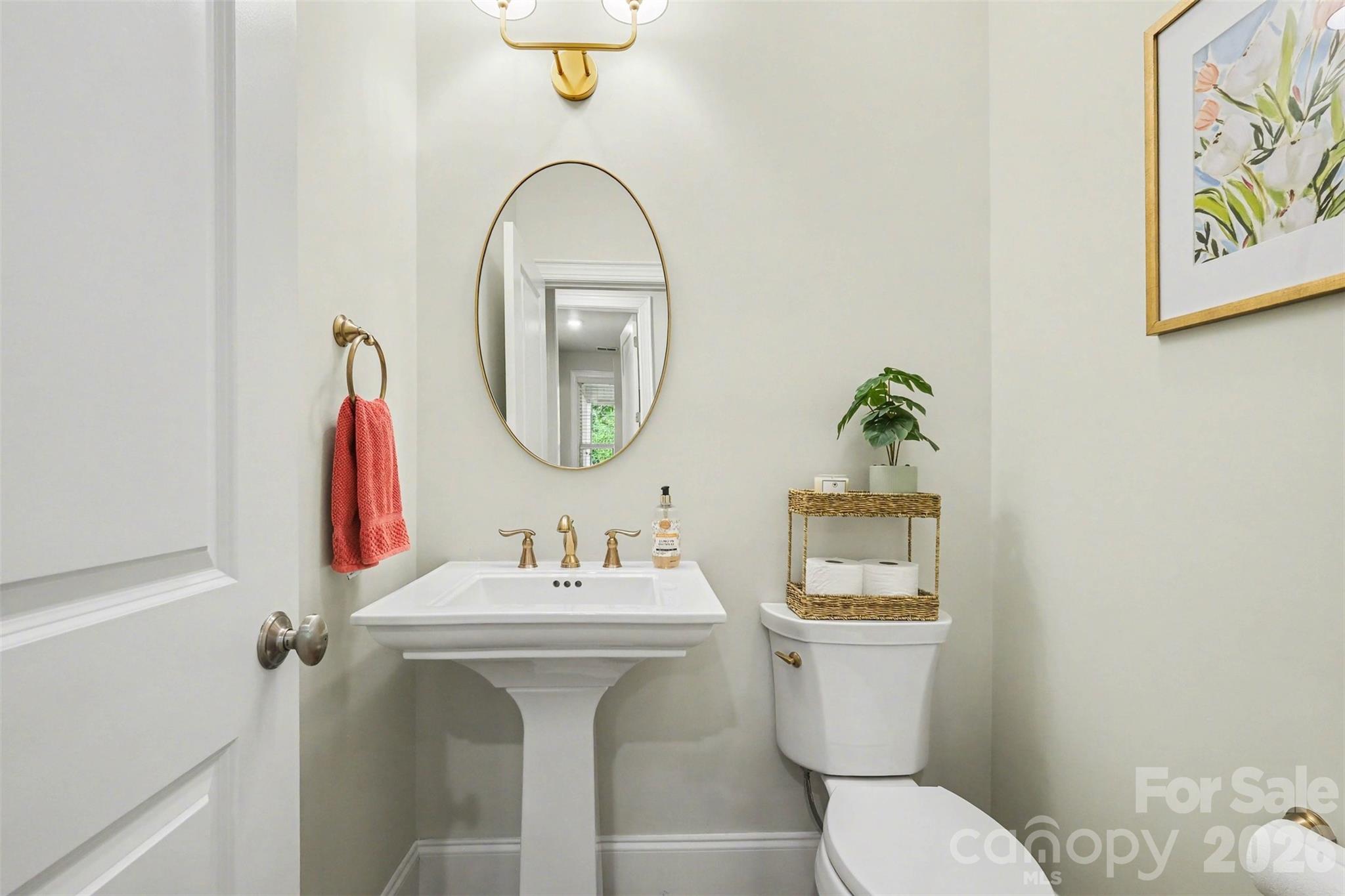 Powder room is on the second level and features hardwoods. - 3743 Keyworth Way, Indian Land