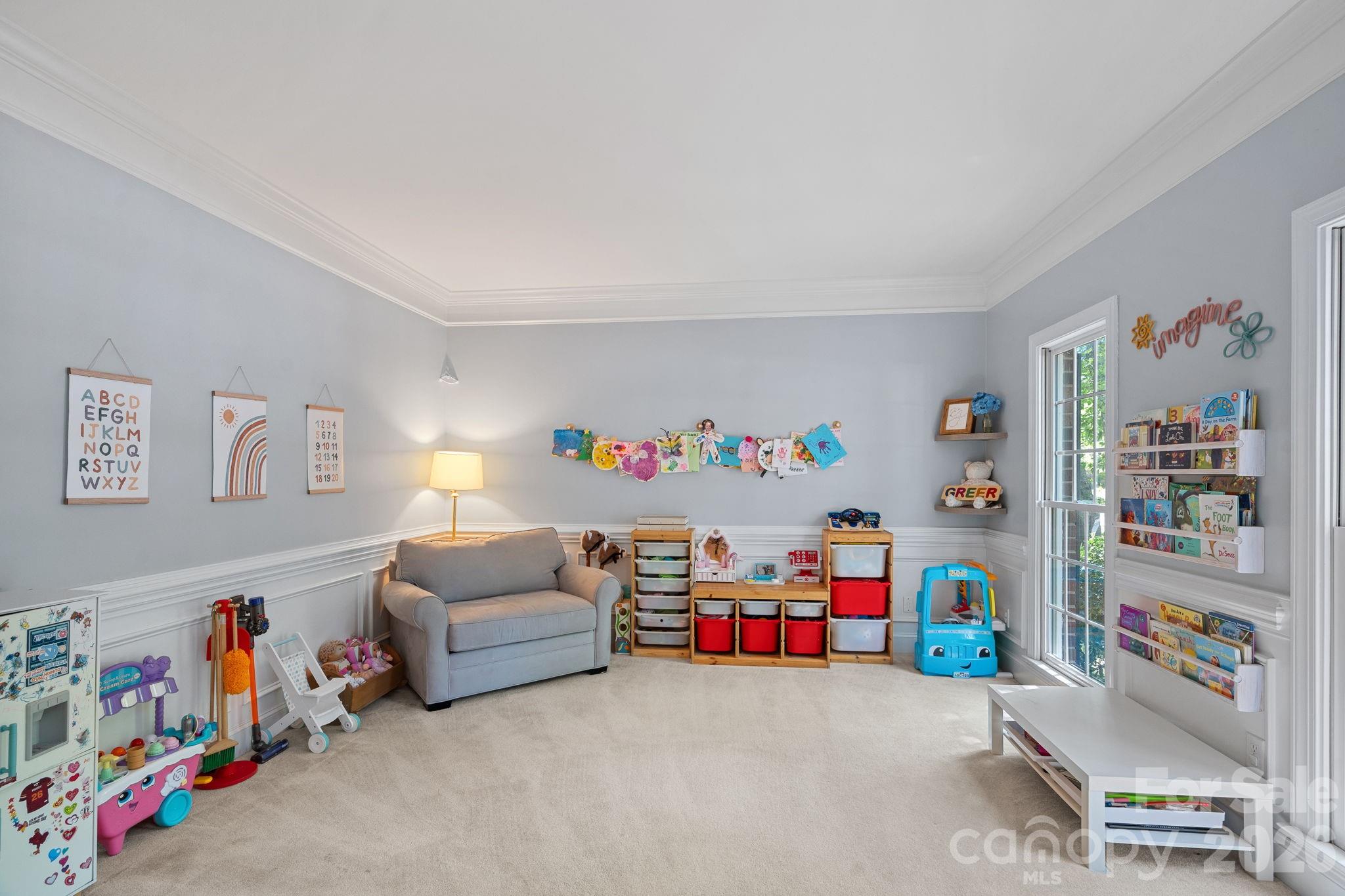 Downstairs flex space - playroom/office/formal living room/home gym - 2401 Flagstick Drive, Matthews
