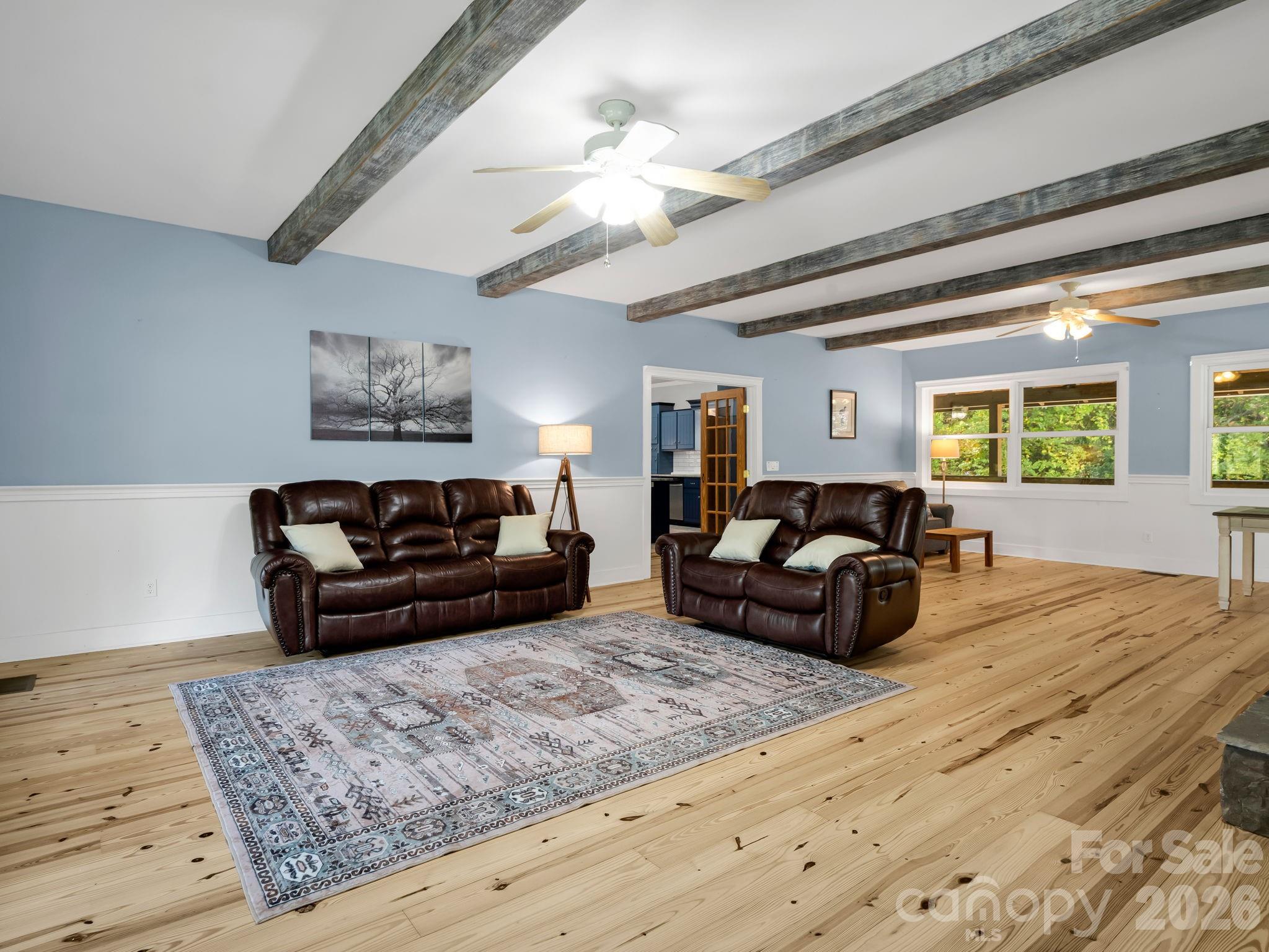 Great room includes living room & dining room - 119 Mountain Bluff Trail, Hendersonville