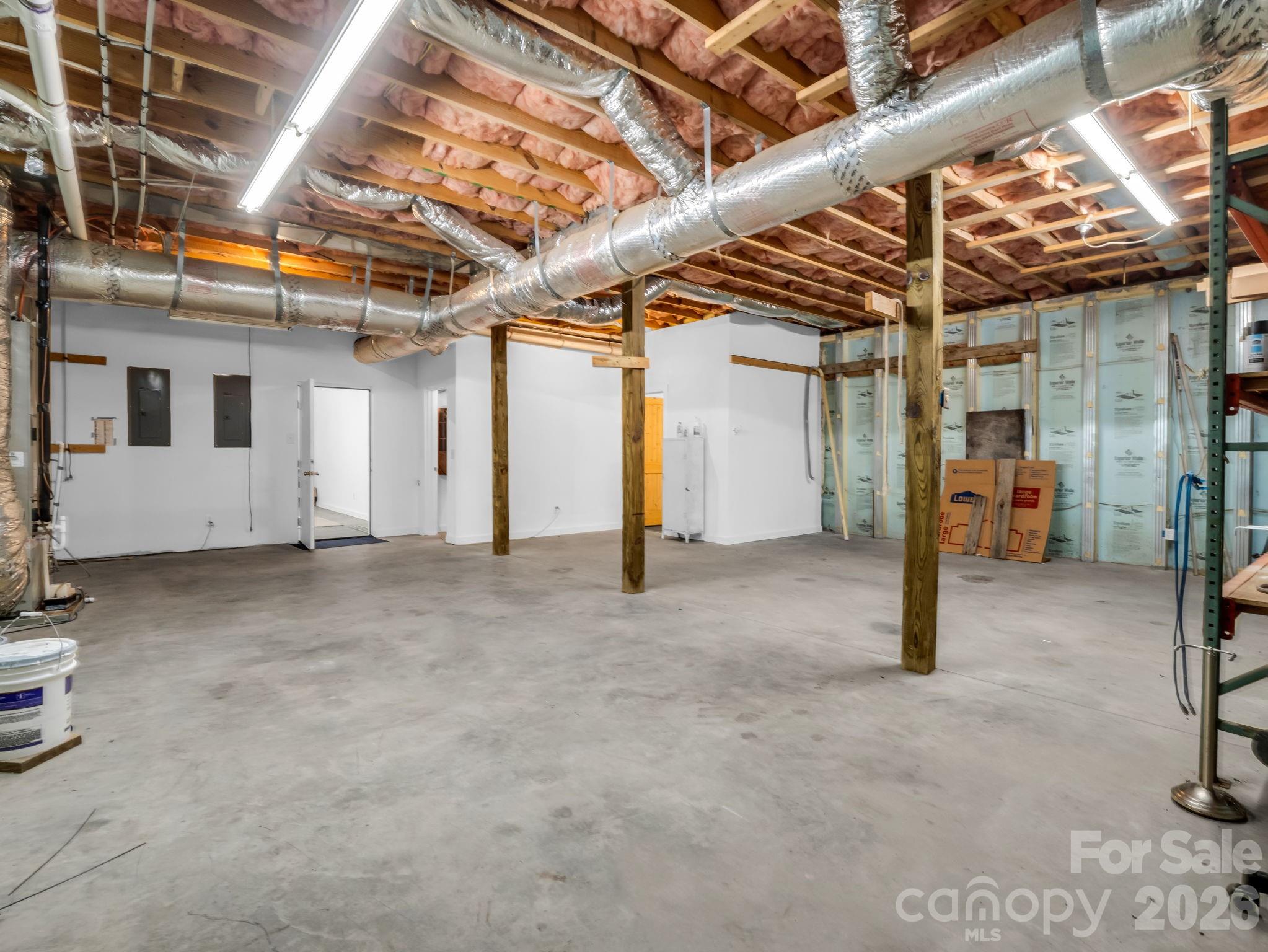 Tons of unfinished basement storage - 119 Mountain Bluff Trail, Hendersonville