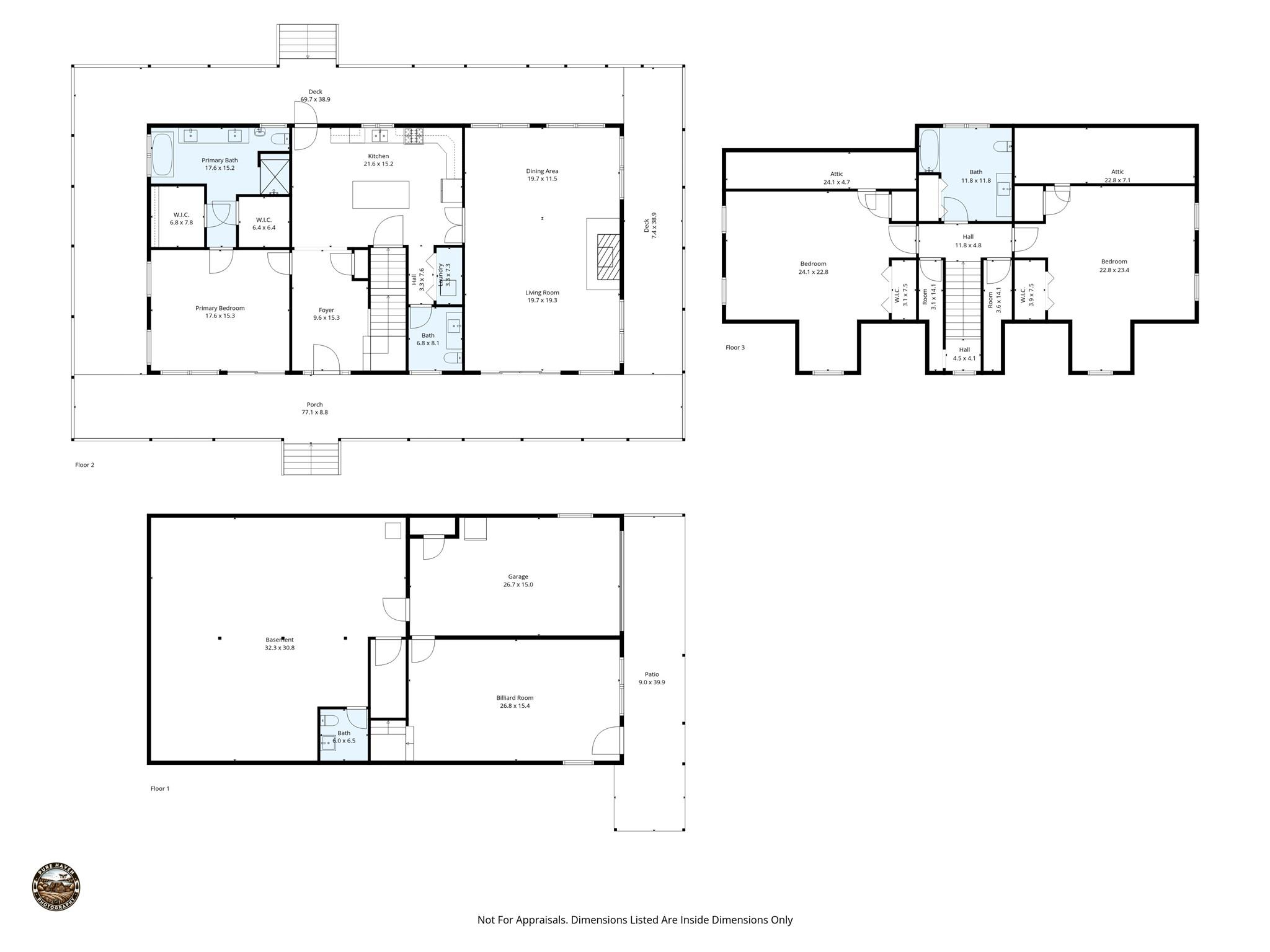 Floor Plan - 3 levels - 119 Mountain Bluff Trail, Hendersonville