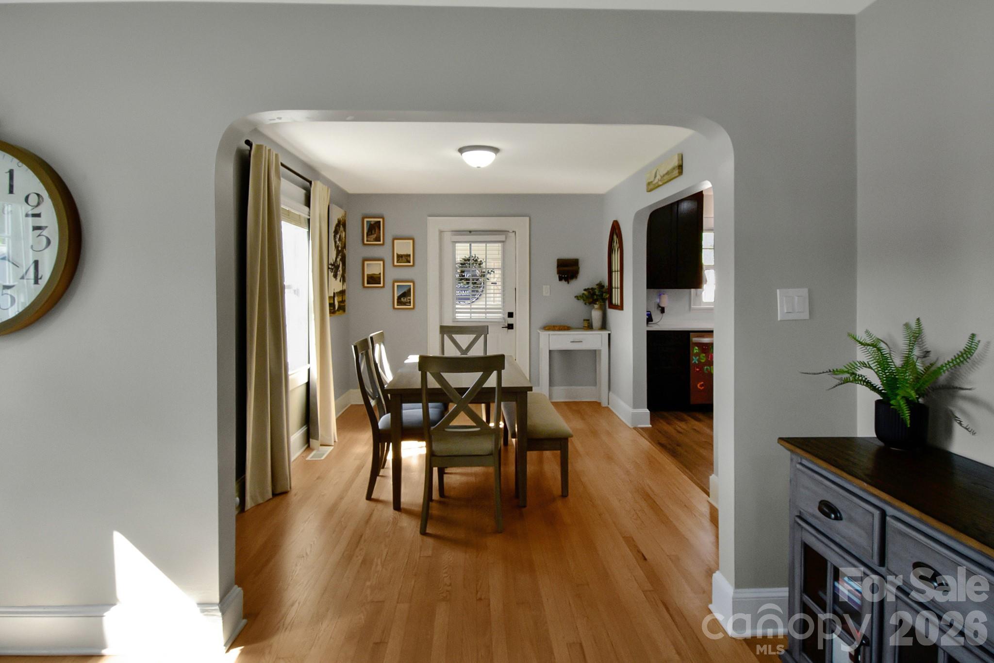 Living room into the dining area and kitchen - 541 Perry Road, Troutman
