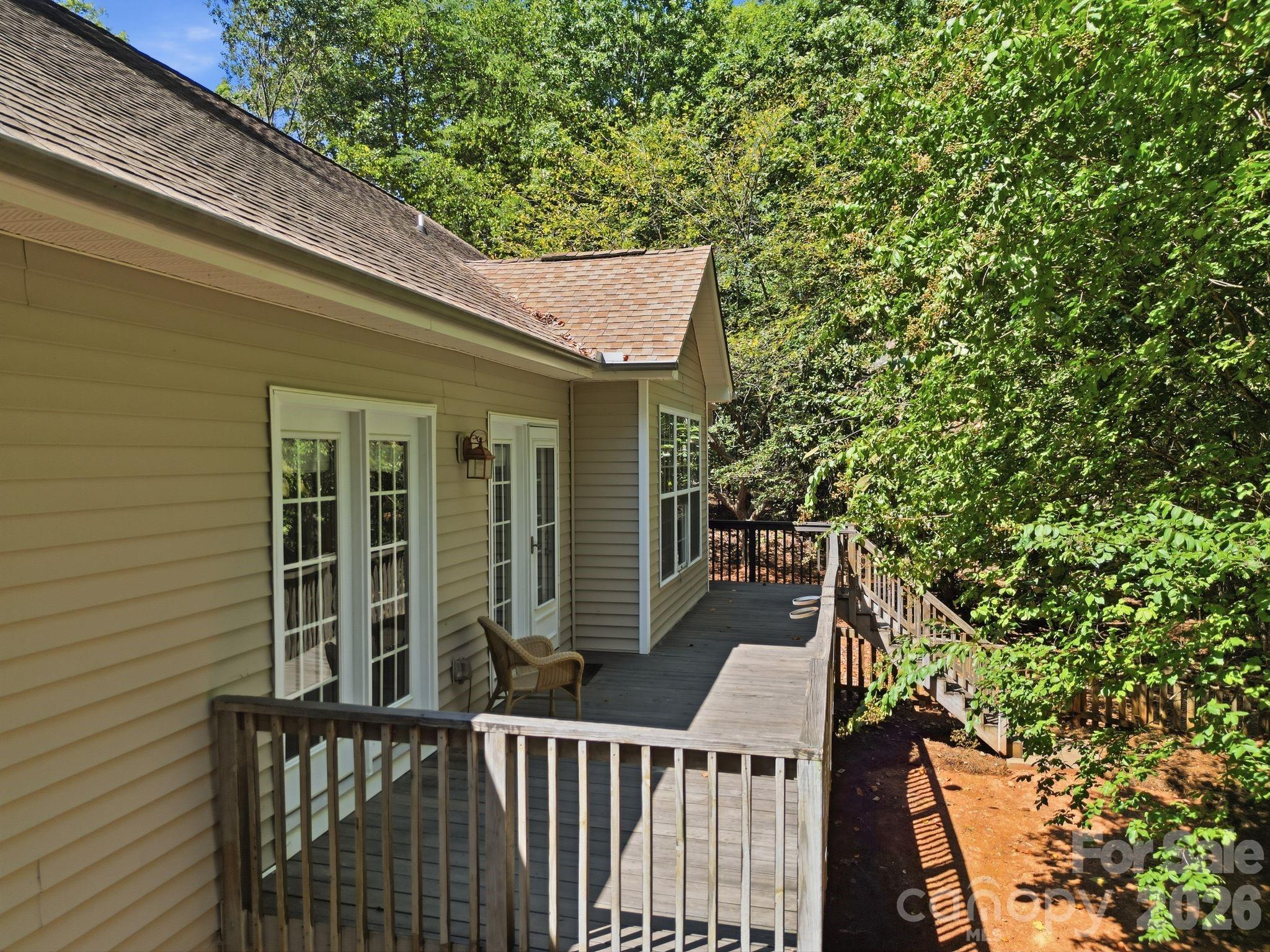 Back deck with 3 access doors - 14724 Beatties Ford Road, Huntersville