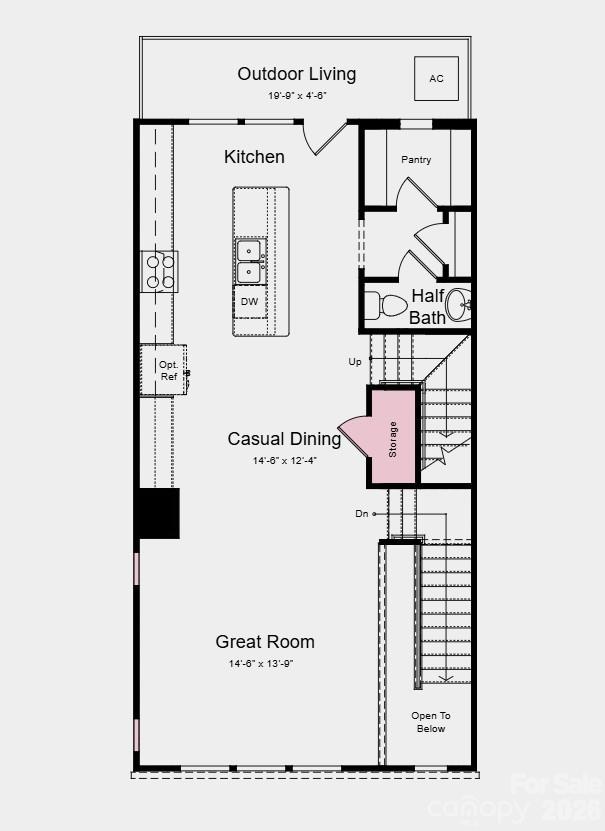 Main Level Floor Plan - Additional Highlights Include: ledge in primary shower and storage at second floor - 3921 Clemson Alley, Indian Land