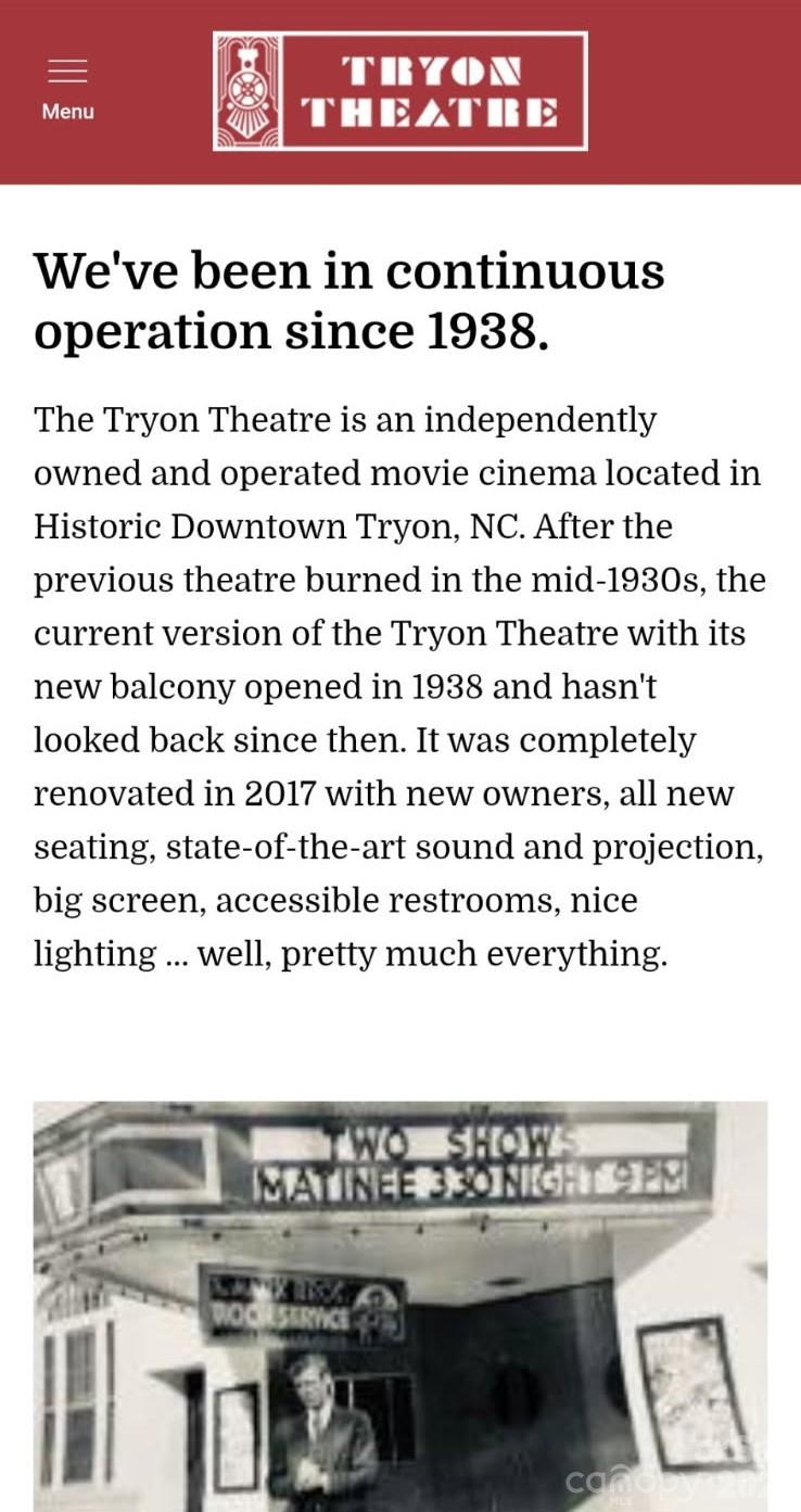 Tryon Theatre has been in continuous operation since 1938 showing movies for the whole family! Very quaint town of Tryon! - 98 Lexxi Lane, Tryon