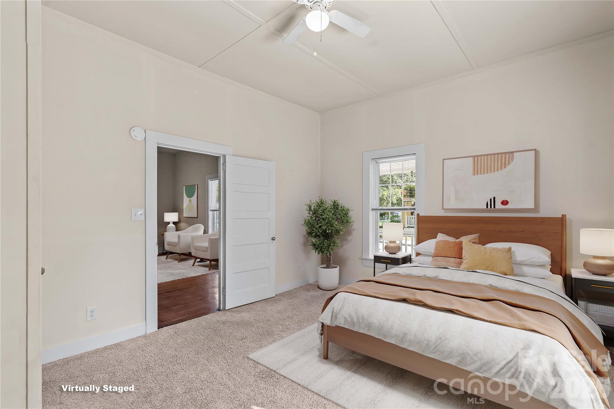 Virtually Staged example of Primary Bedroom - 209 E Wilson Avenue, Mooresville