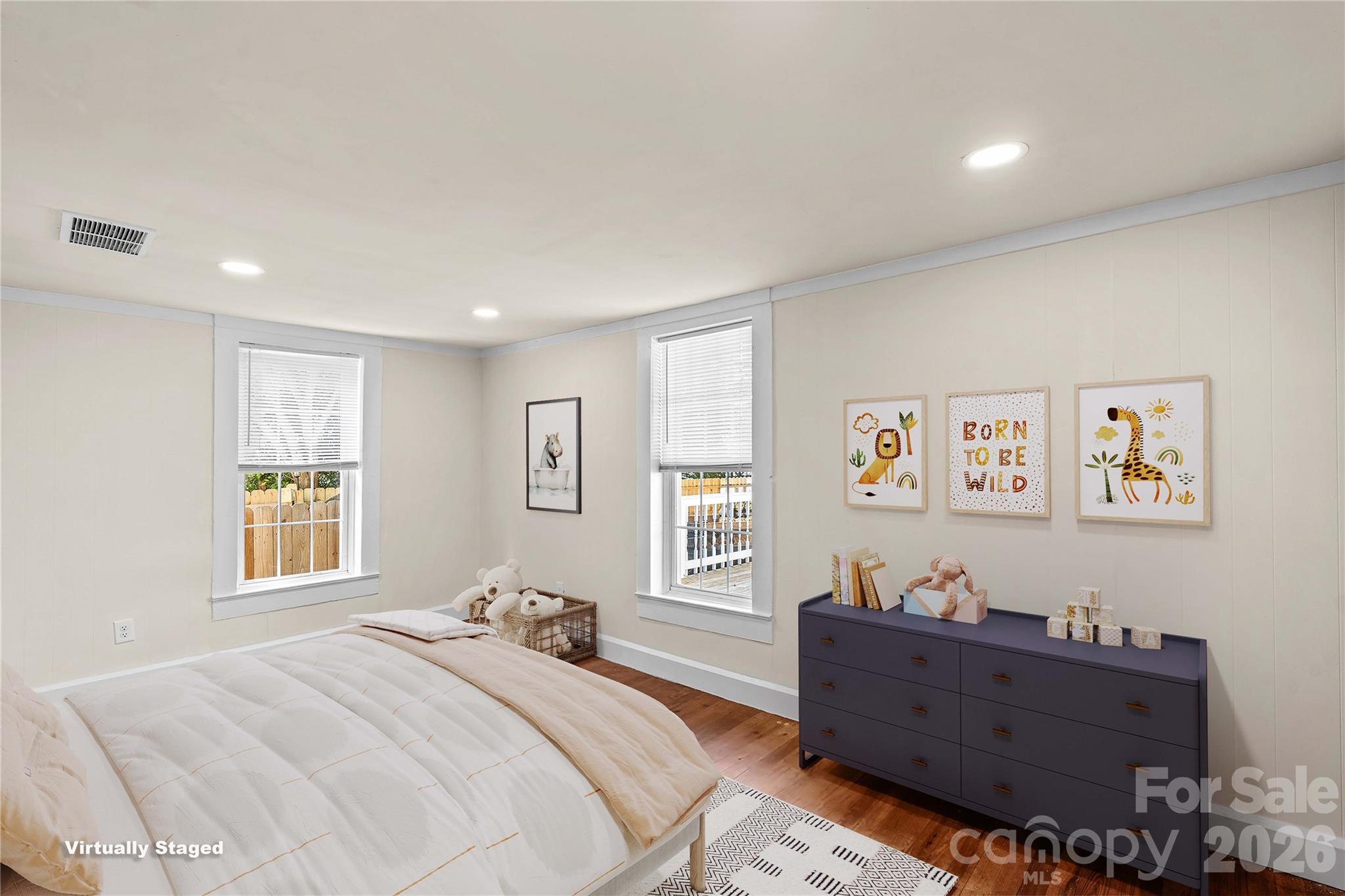 Virtually Staged Bedroom 2 - 209 E Wilson Avenue, Mooresville