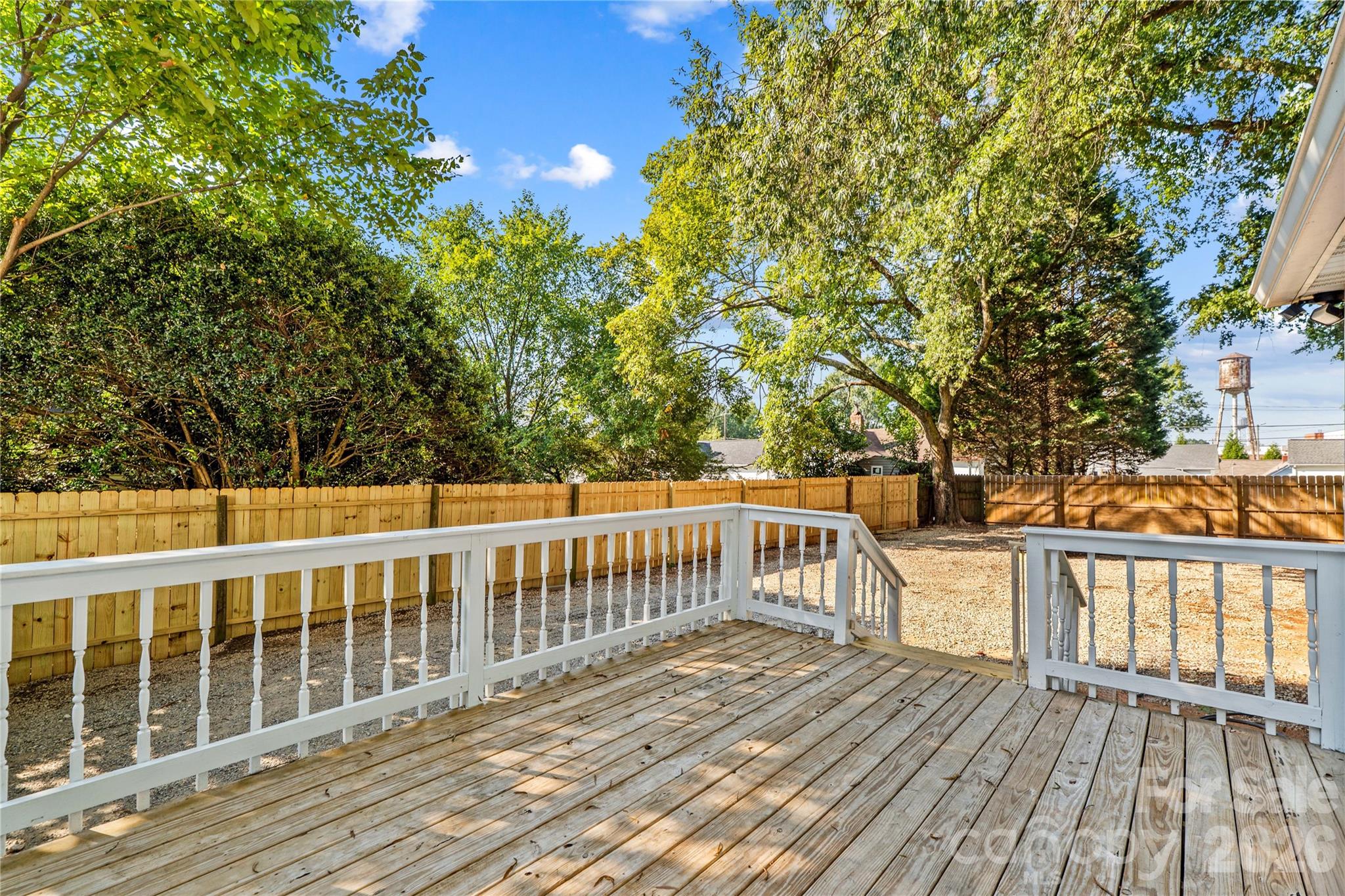 New Deck overlooks Back Yard - 209 E Wilson Avenue, Mooresville