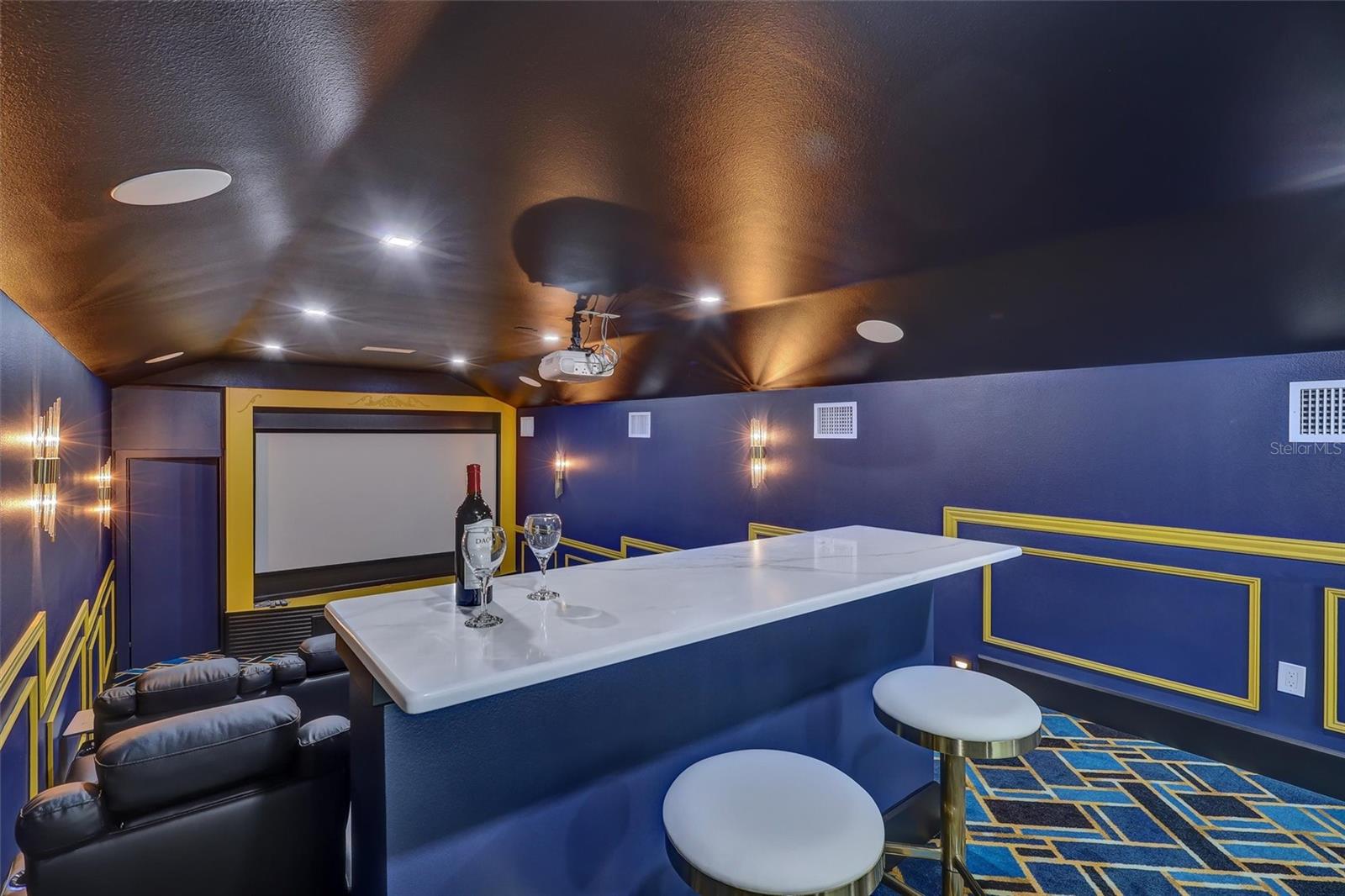 Dedicated private theater creates a true at-home entertainment experience - 1002 COYOTE CREEK WAY, REUNION