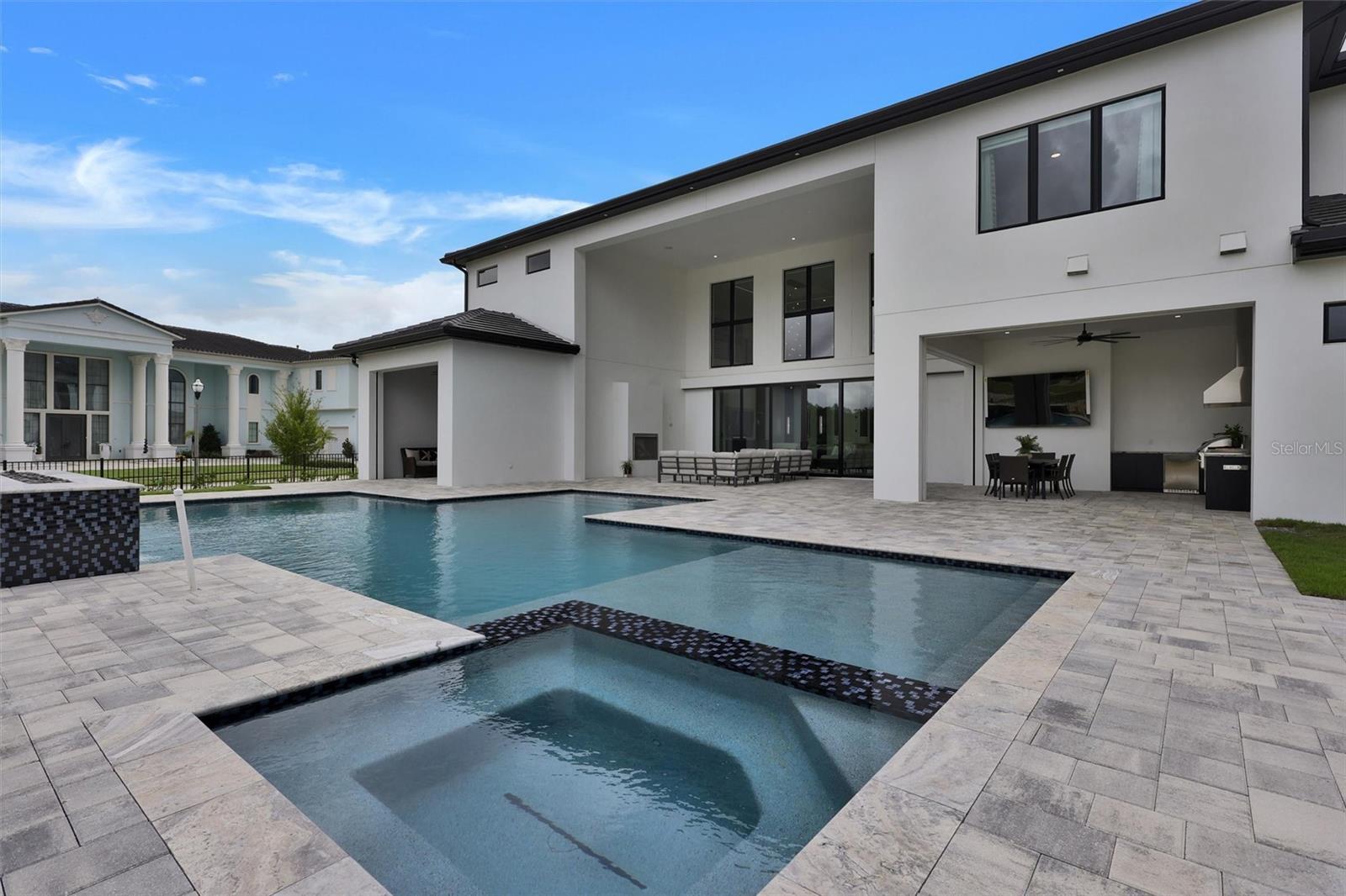 43-foot resort-style pool, spa and oversized sun shelf - 1002 COYOTE CREEK WAY, REUNION