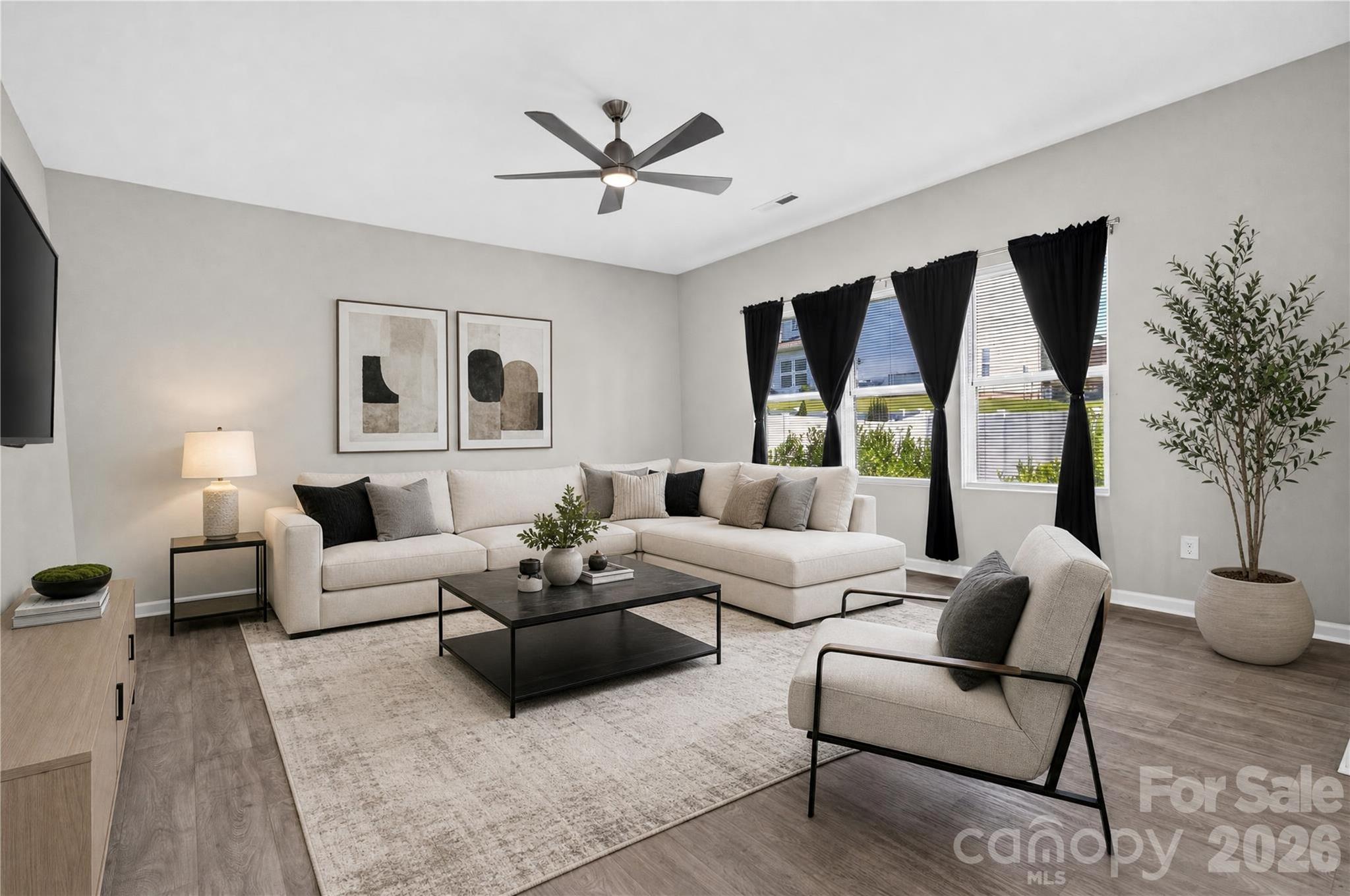 Virtually Staged Living - 167 Sutters Mill Drive, Troutman