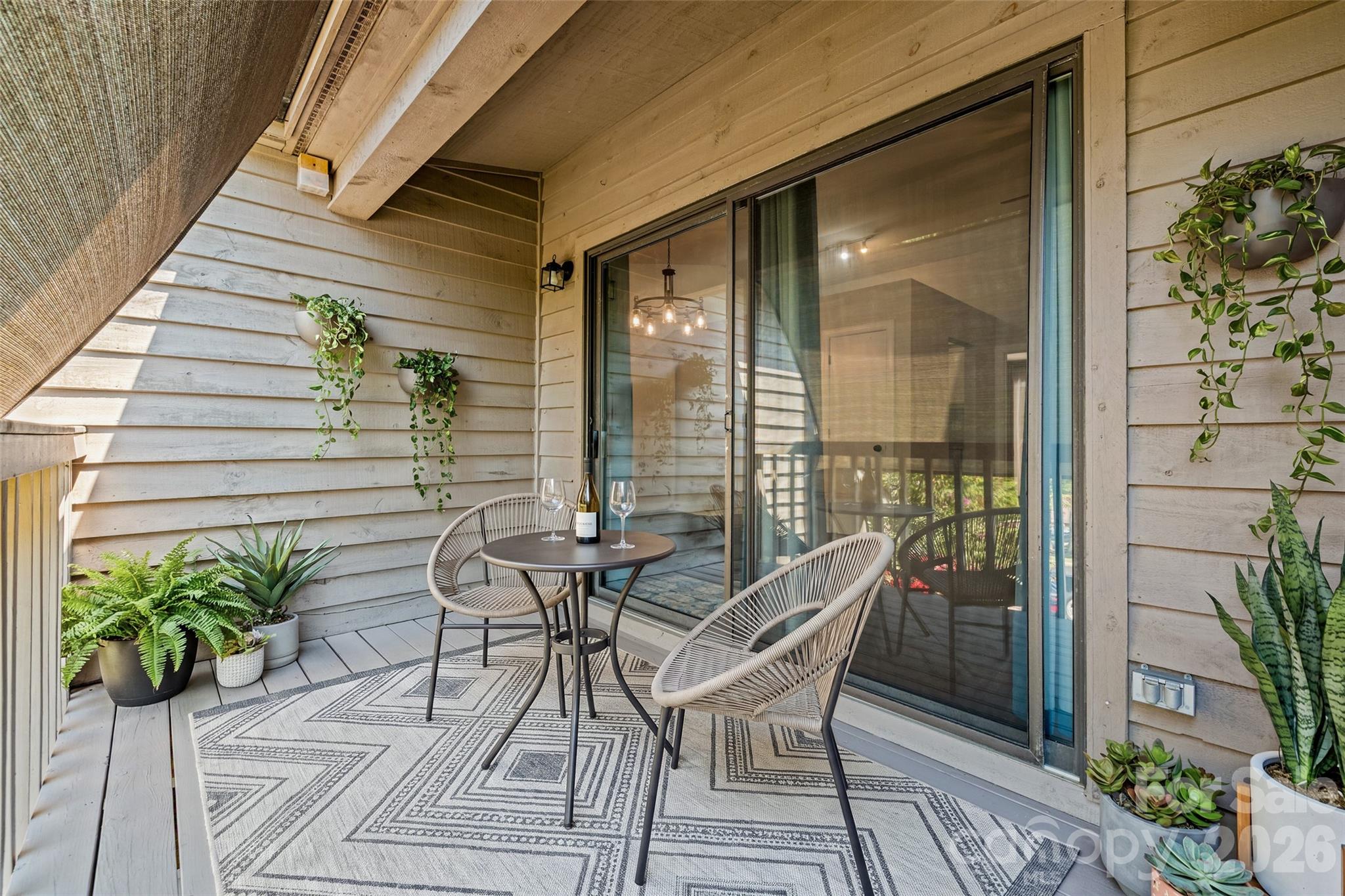 Virtually staged front balcony - 4160 Charlotte Highway, Lake Wylie
