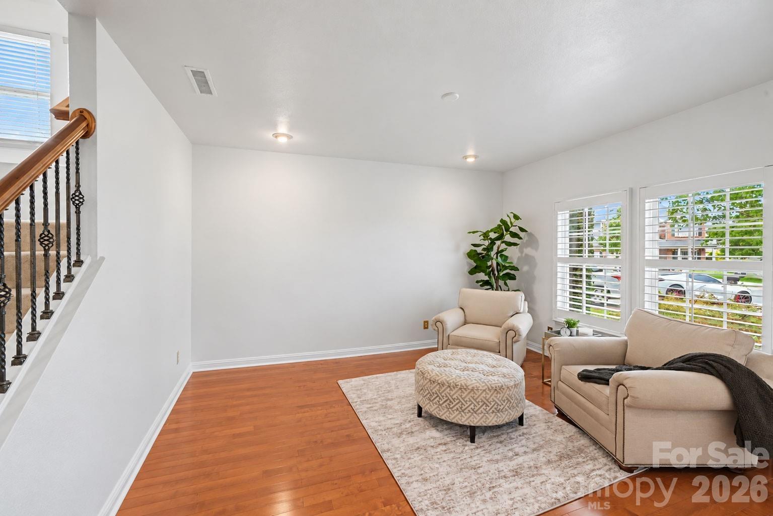 Living Room adjacent to the front staircase. - 329 Farm Springs Drive, Mount Holly