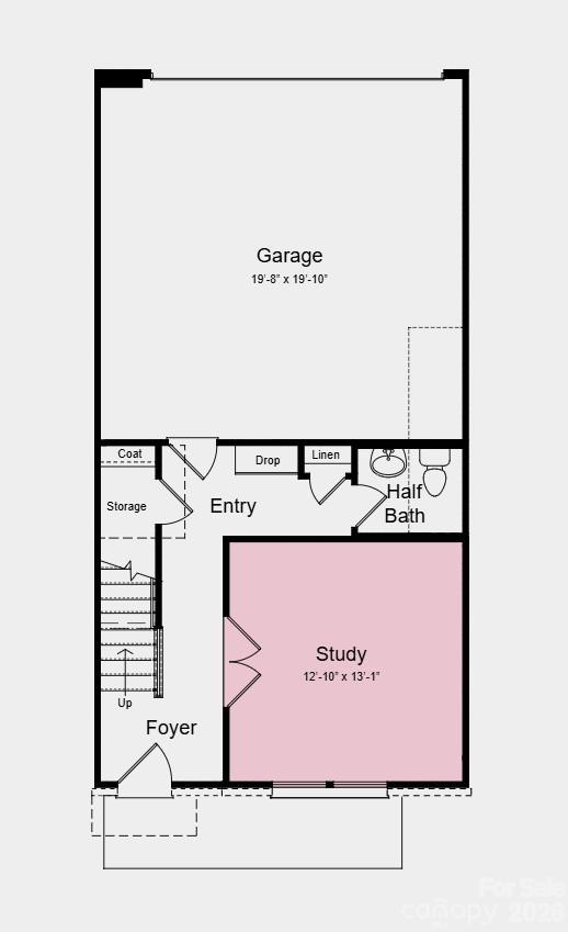 Lower Level Floor Plan - Additional Highlights Include: shower with a built-in ledge in the primary bath, pendant lights in the kitchen, and storage added to the second floor - 3913 Clemson Alley, Indian Land