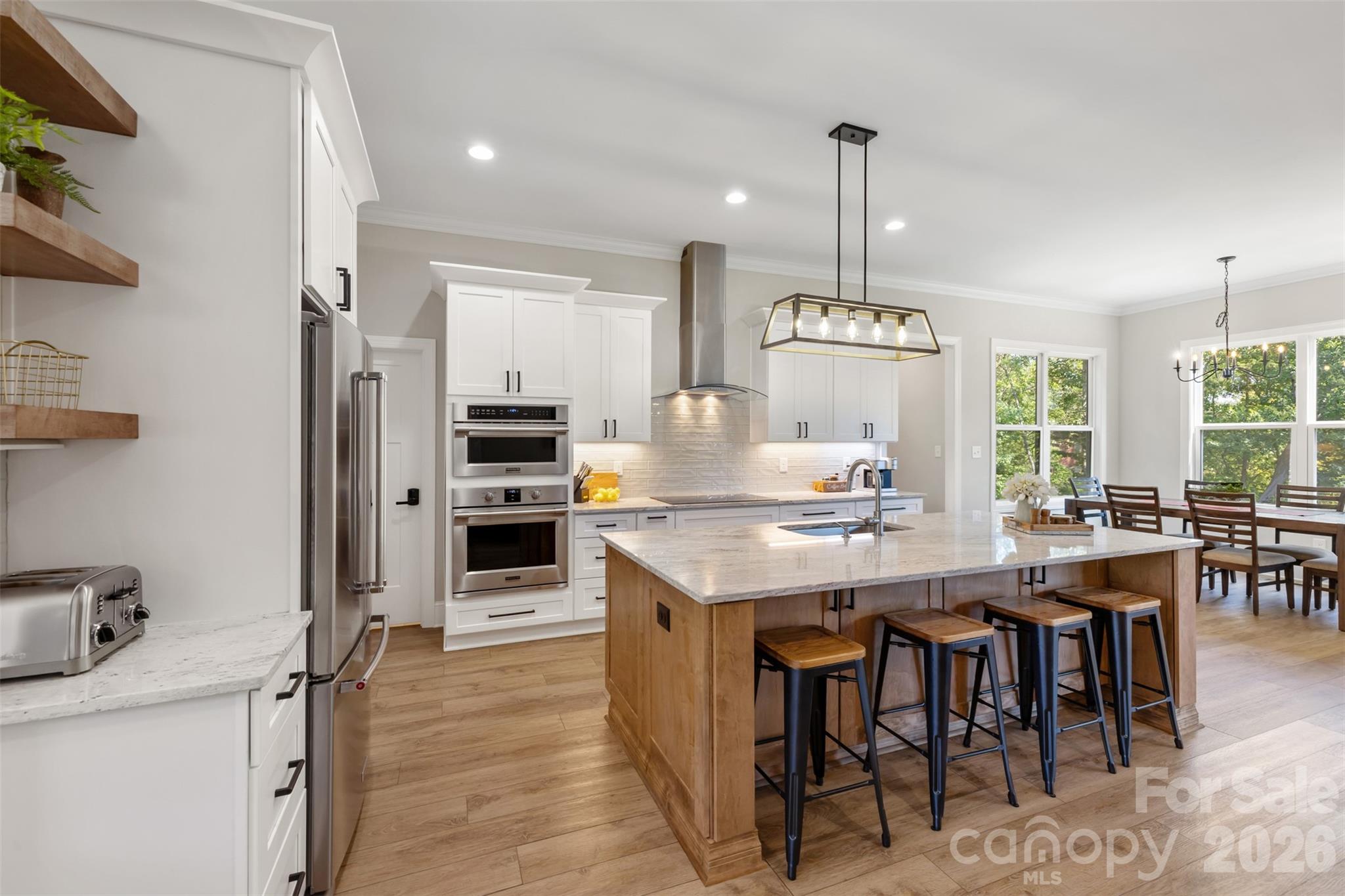 Kitchen with Large Island - 787 Morrison Farm Road, Troutman