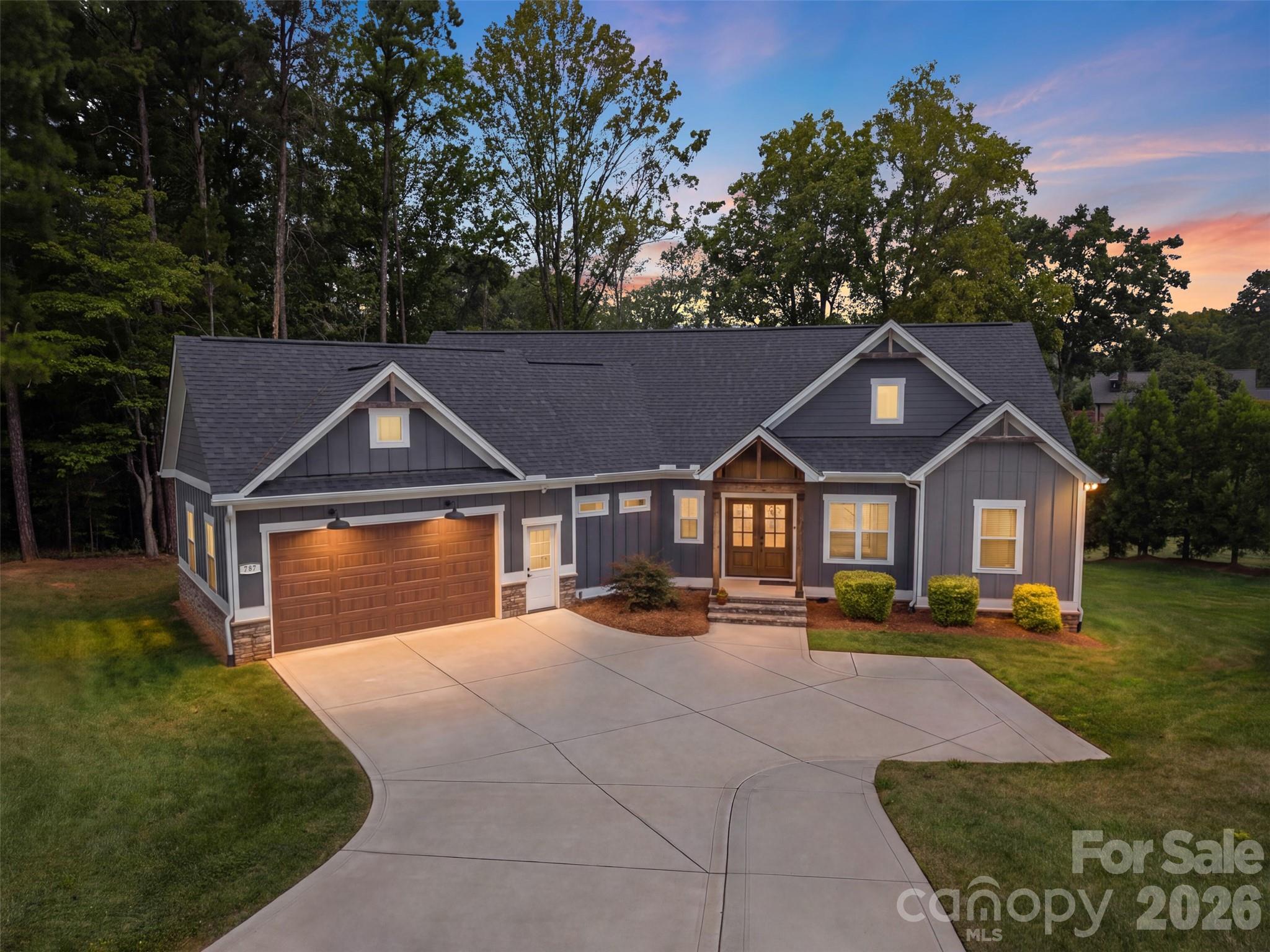 Twilight View of the Home - 787 Morrison Farm Road, Troutman