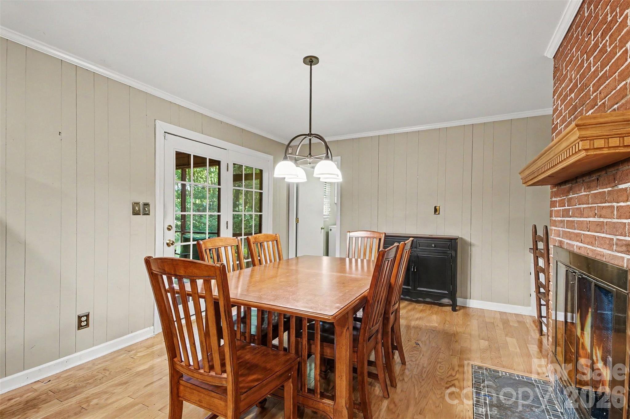 The Dining Room is accented with a wood burning fireplace :) - 113 Brookshire Avenue, Kannapolis