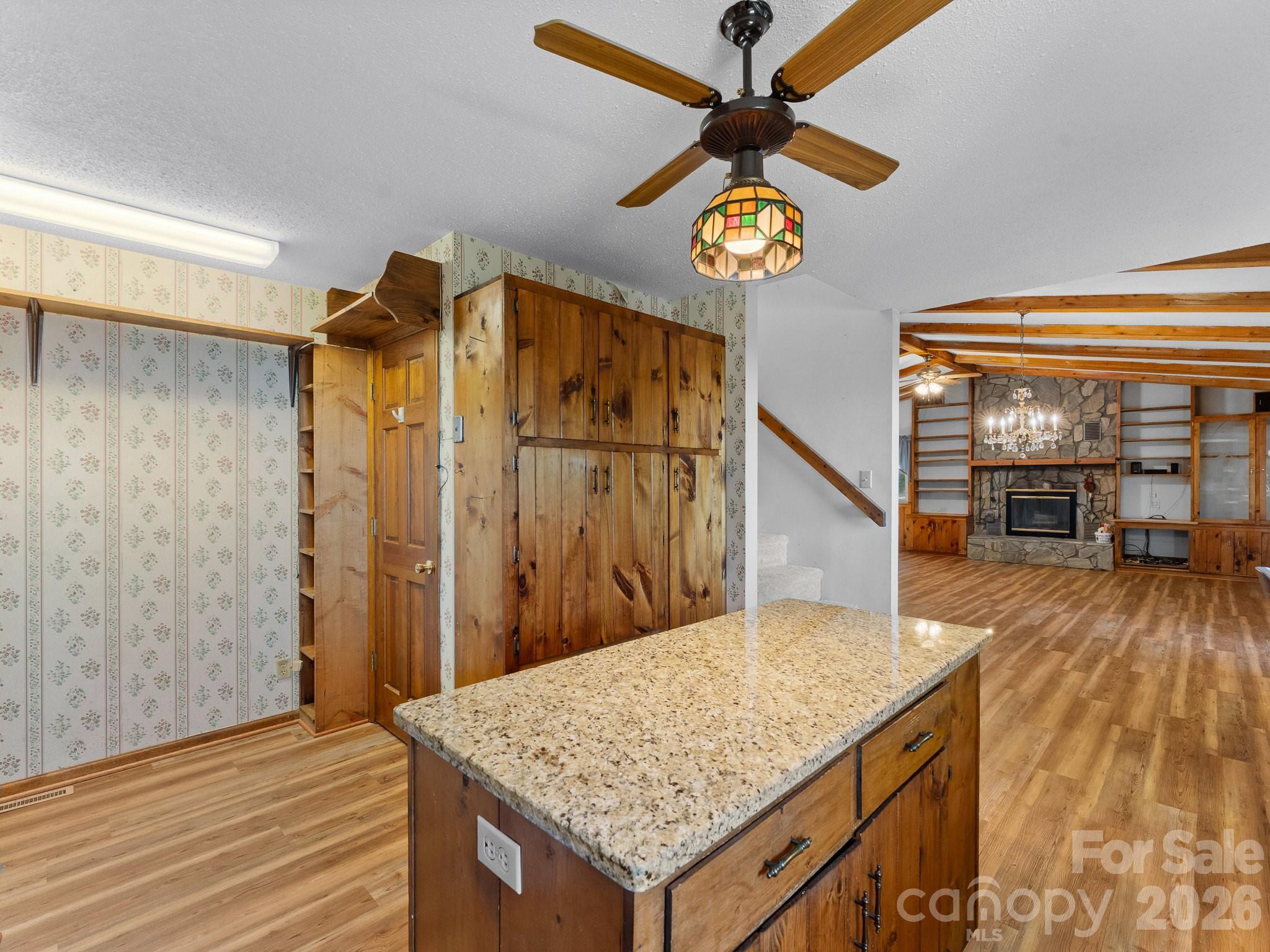 Door behind pantry leads to the basement - 977 Morning Ride Drive, Columbus