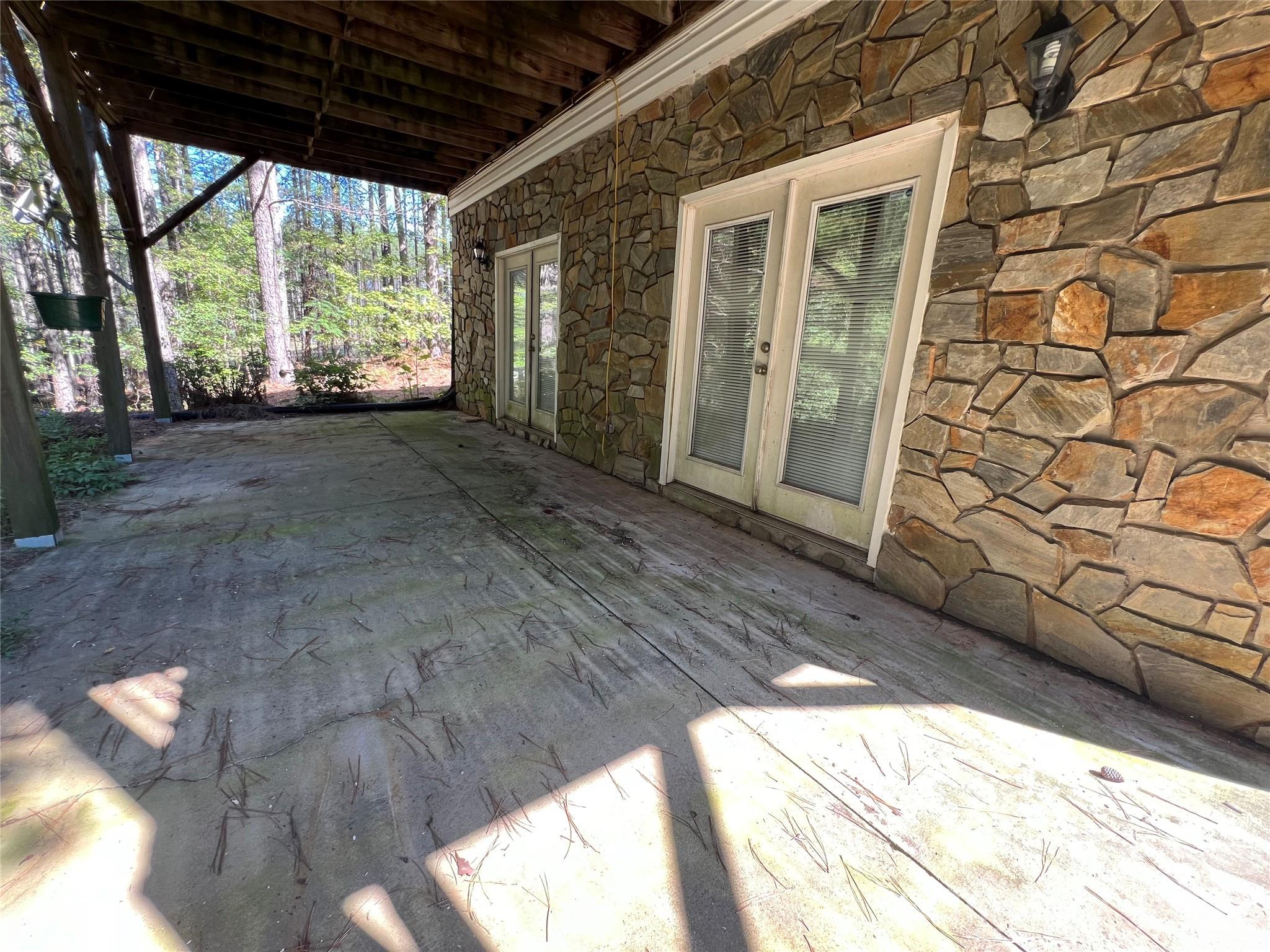 Porch off downstairs Mother in law suite - 651 Dills Road, Rutherfordton