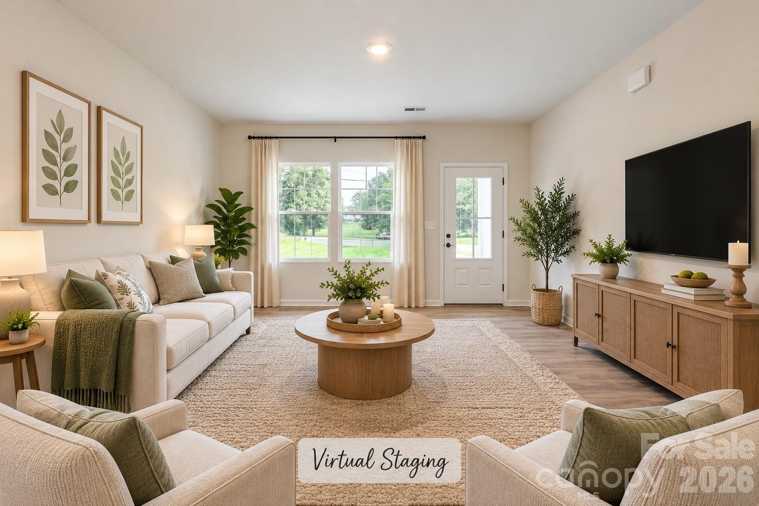 Great Room Staged - 3334 Laboratory Road, Lincolnton