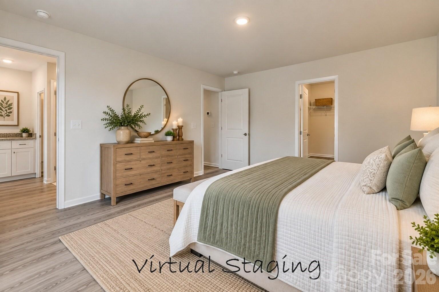 Primary Bedroom Staged - 3334 Laboratory Road, Lincolnton