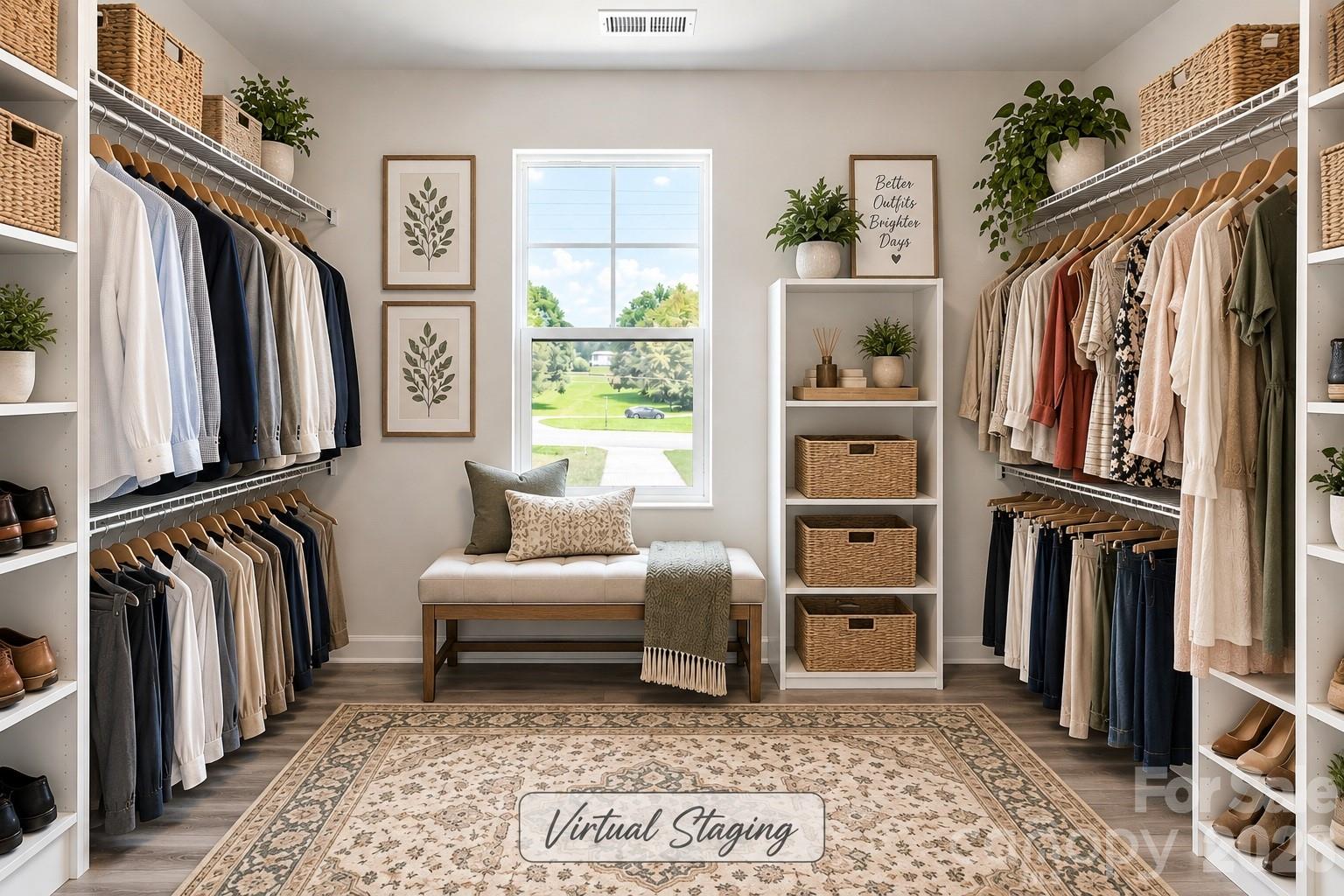 Primary Closet Staged - 3334 Laboratory Road, Lincolnton