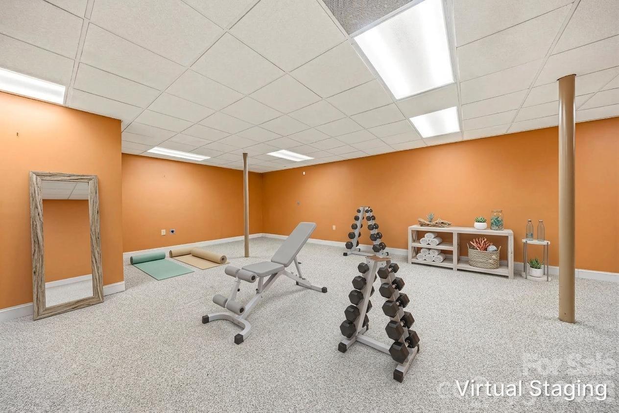 Virtually Staged Exercise Room - 200 Teaberry Lane, Hendersonville