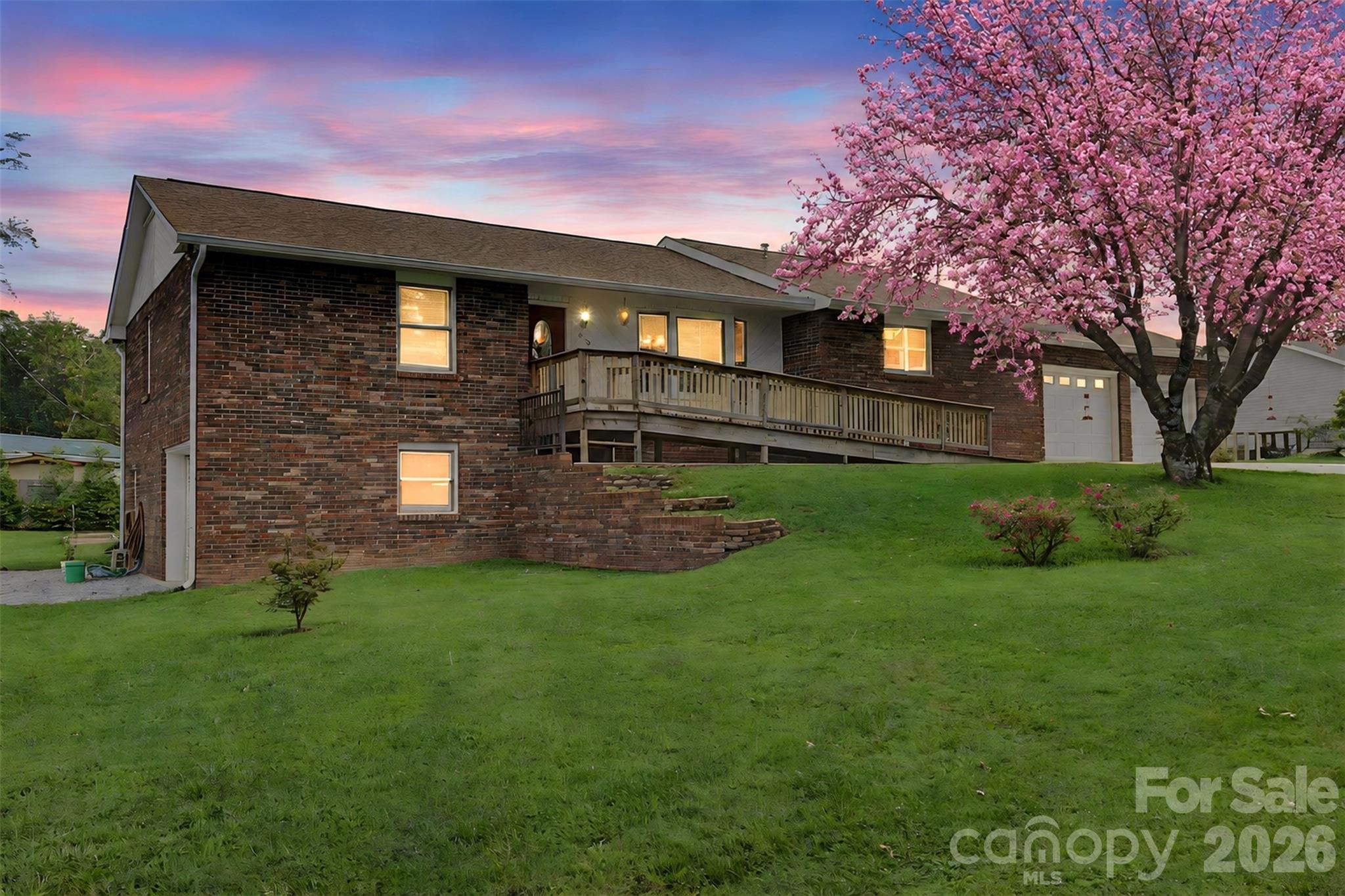 Cherry Tree in Full Bloom in Spring - 230 Blythewood Drive, Hendersonville