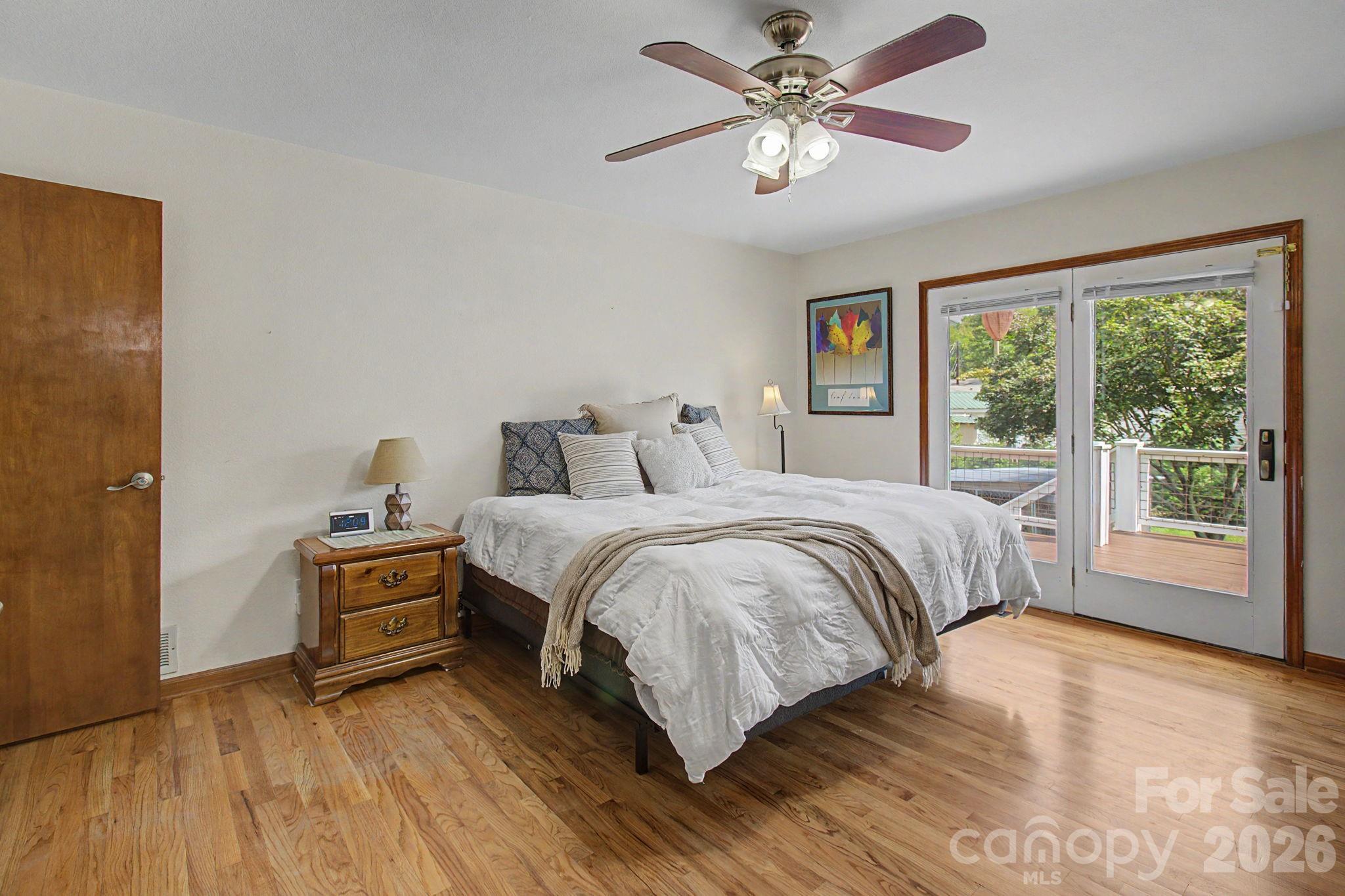 Primary Bedroom with Deck Access - 230 Blythewood Drive, Hendersonville