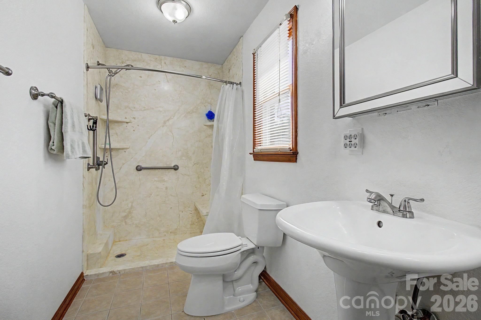 Shower, En-Suite Bathroom With Grab Bars and Handicap Accessible - 230 Blythewood Drive, Hendersonville