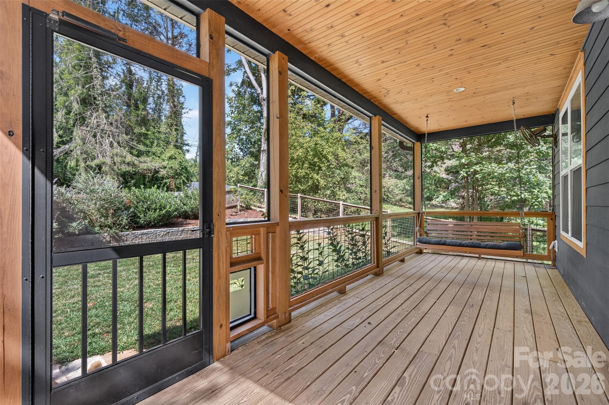 Screened in front porch - 134 Shelburne Road, Asheville
