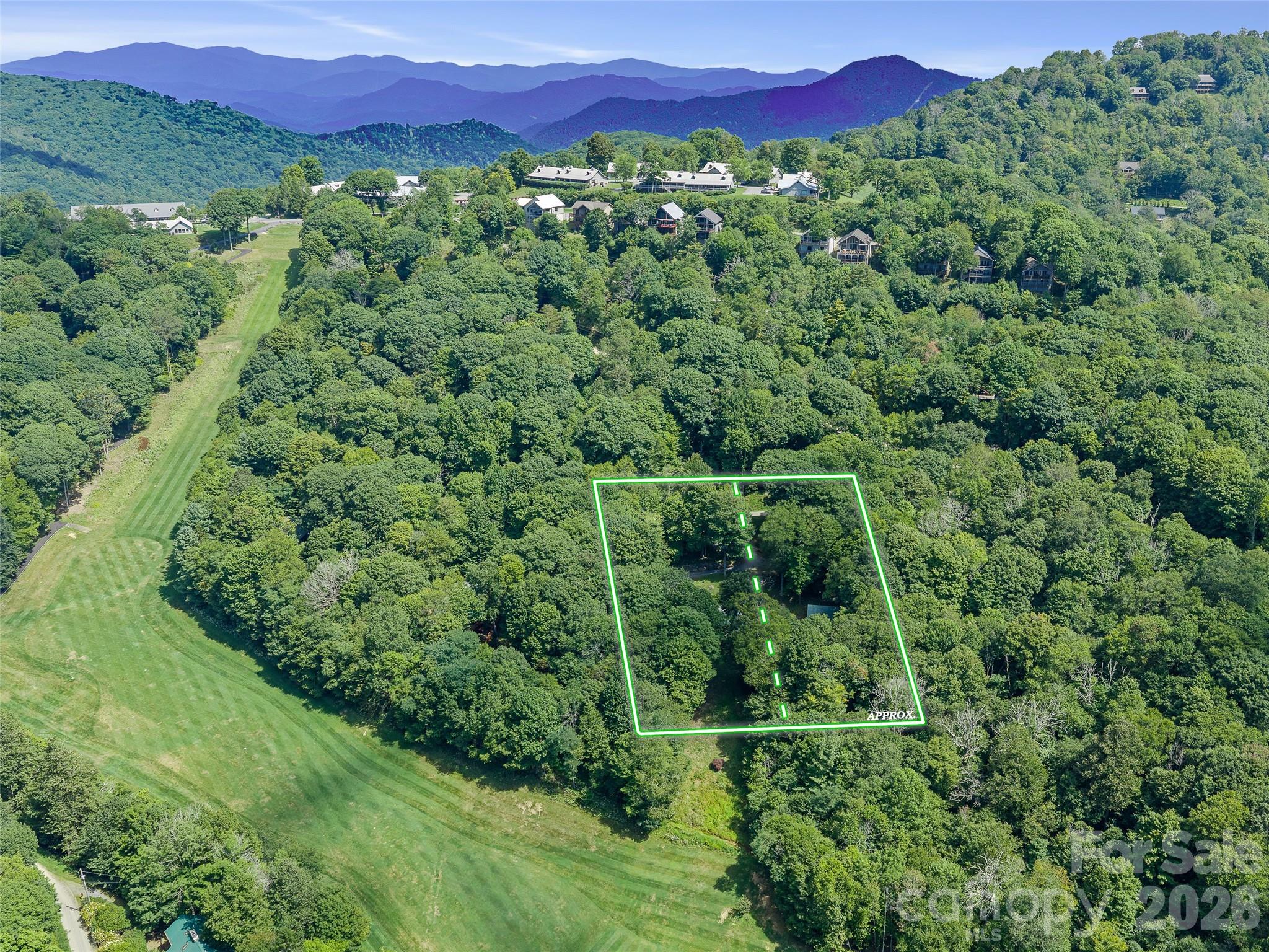 Hole #10 and Property Outline - 73 Oak Ridge Court, Mars Hill