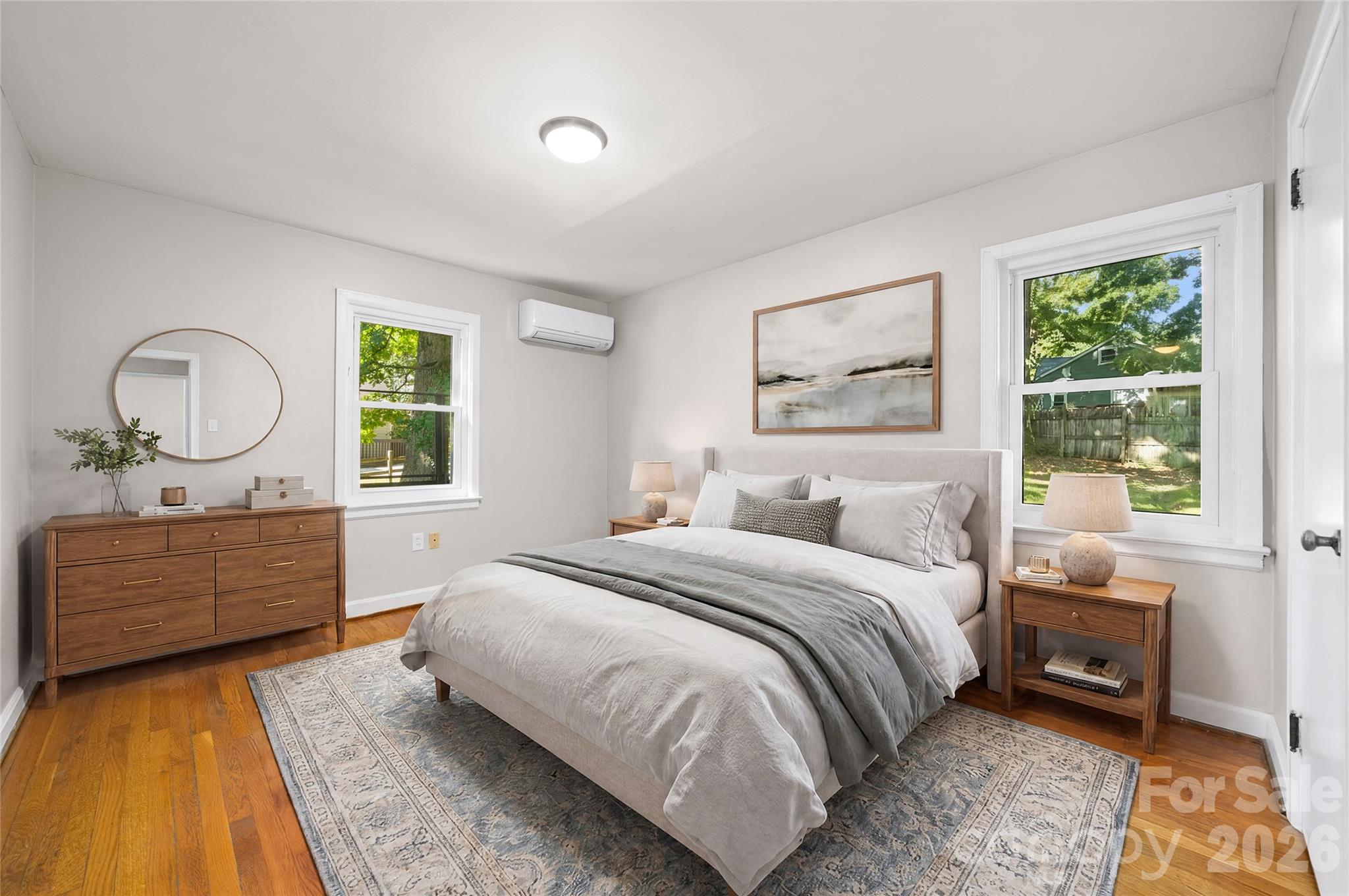 Virtually staged primary bedroom - 13 Browndale Road, Asheville
