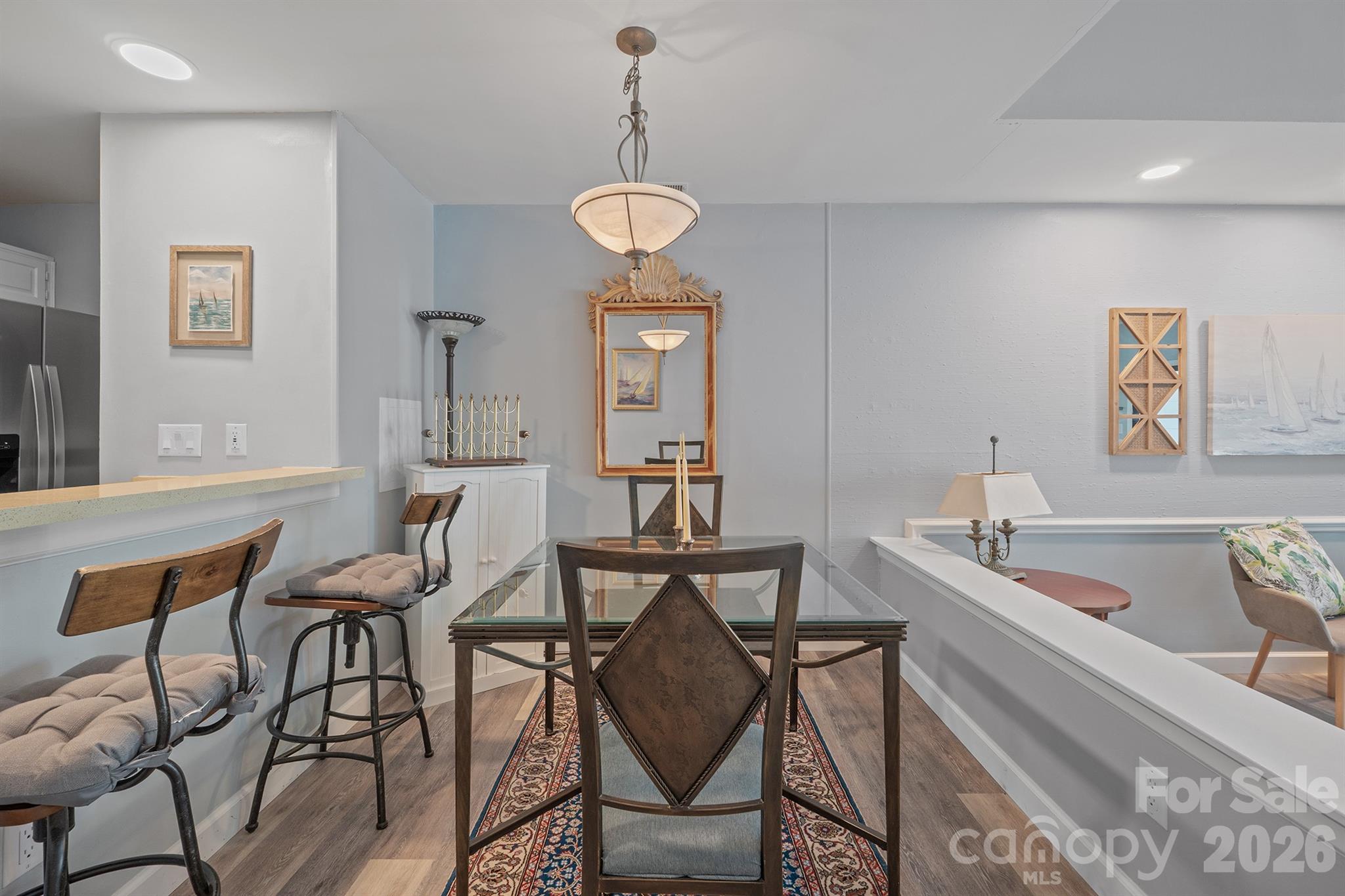 dining area next to kitchen bar - 327 Northwest Drive, Davidson