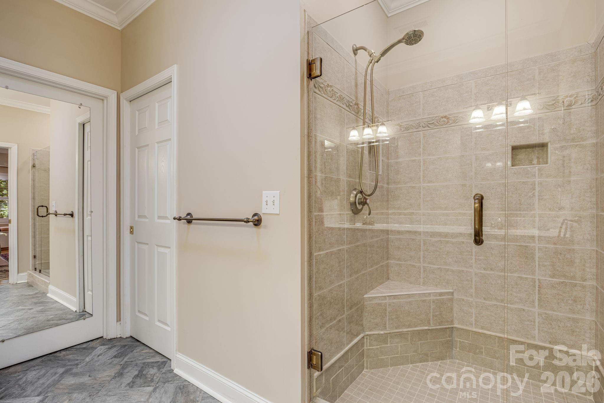 Walk in shower. - 212 Carriage Springs Way, Hendersonville
